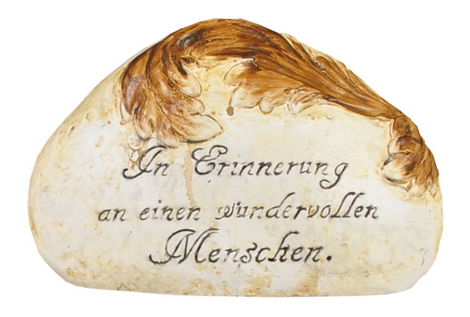 BURI Dekobaum Grab-Spruchstein mit Grabschmuck Aufschrift Gedenktafel Gedenkstein Gr