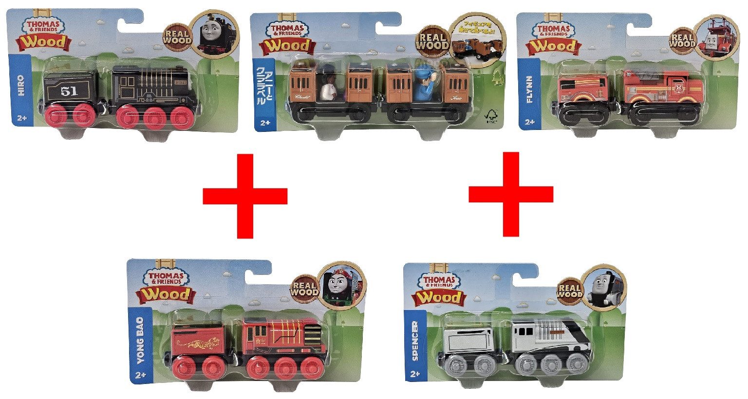 Thomas & Friends Spielzeug-Lokomotive Thomas & Friends 5er-Set Lokomotive Hiro, Annie & Clarabel, Flynn, Yon
