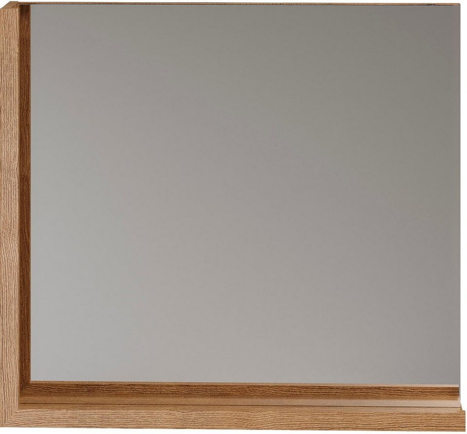 INOSIGN Spiegel Premont (1-St), Rahmen und Ablagefläche in Holzoptik, B/H ca.:  80/72 cm