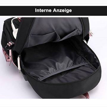 OKWISH Schulrucksack Laptop Rucksack Rucksäcke Schulranzen Wasserbeständig Laptoptasche (Laptop Notebook Tasche Schule Uni Rucksack, mit USB-Lade-Anschluss, Backpack mit Laptopfach, 46 × 29 × 16 cm), für Herren Damen Schüler Teenager Studenten Jungen Freizeit Arbeit