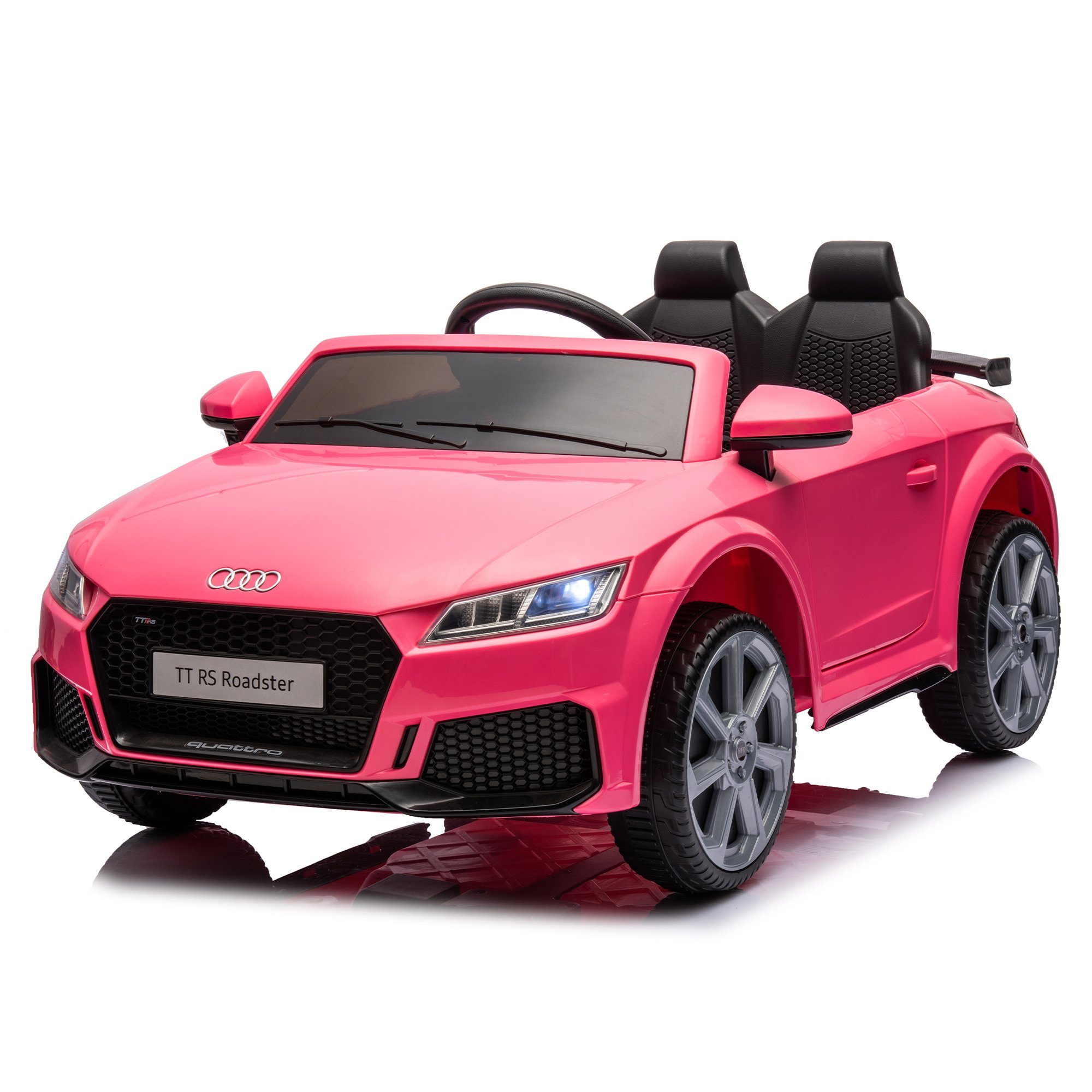 OKWISH Elektro-Kinderauto Audi TT RS Kinderfahrzeug, Belastbarkeit 30 kg, Fernsteurung