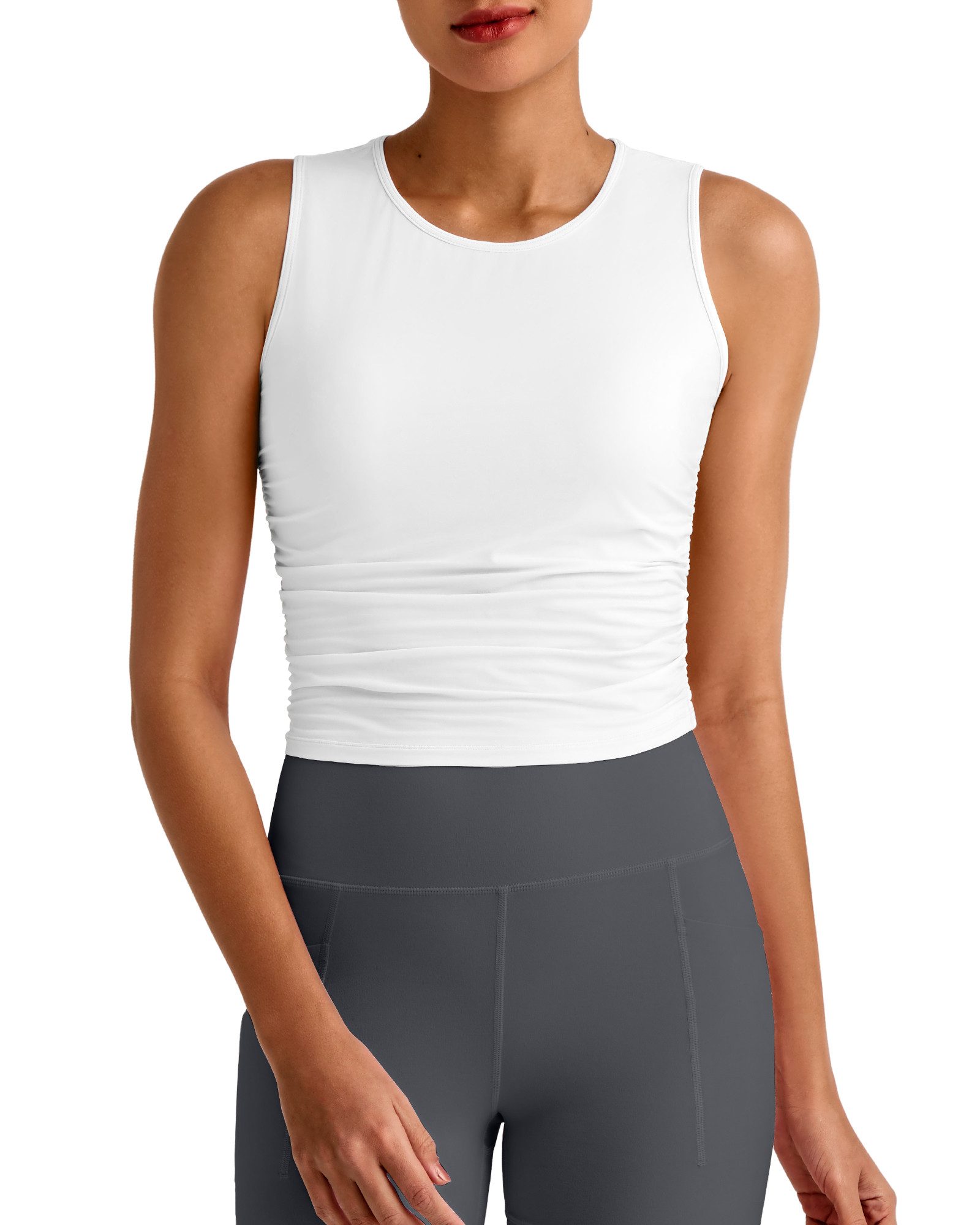 G4Free Tanktop Ärmelloses, hochgeschlossenes Crop-Top für Damen G4Free Ligh günstig online kaufen