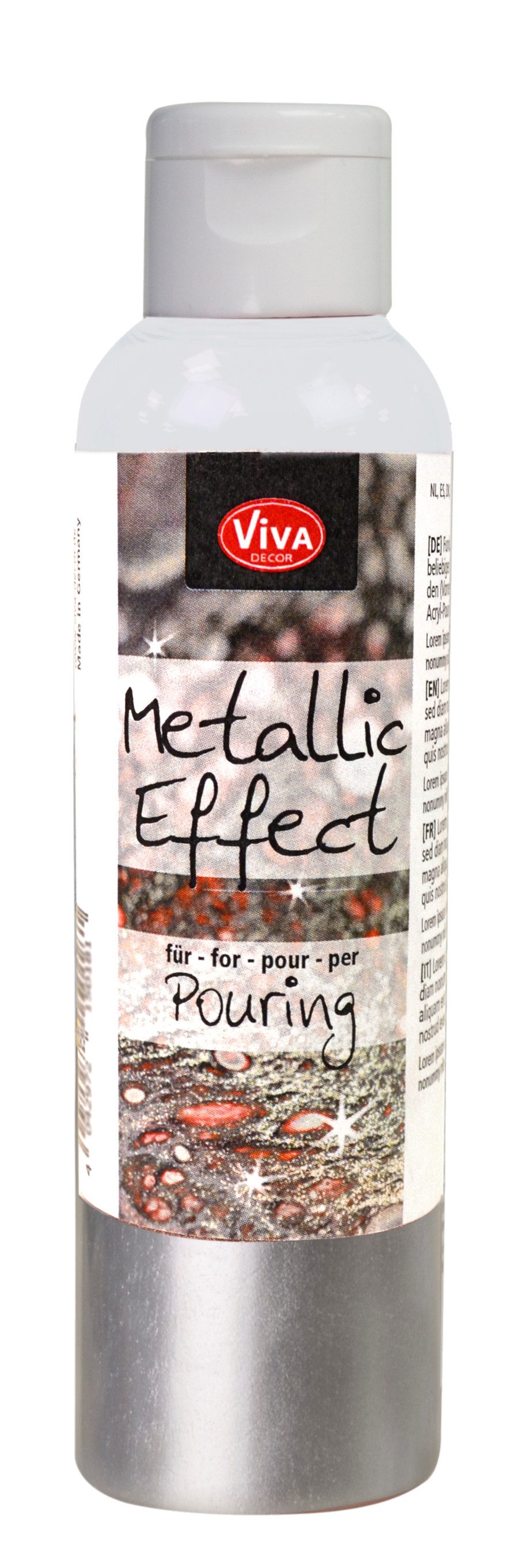 Viva Decor Bastelfarbe Metallic Effektfarbe Metallic Effekt Pouring, 120 ml