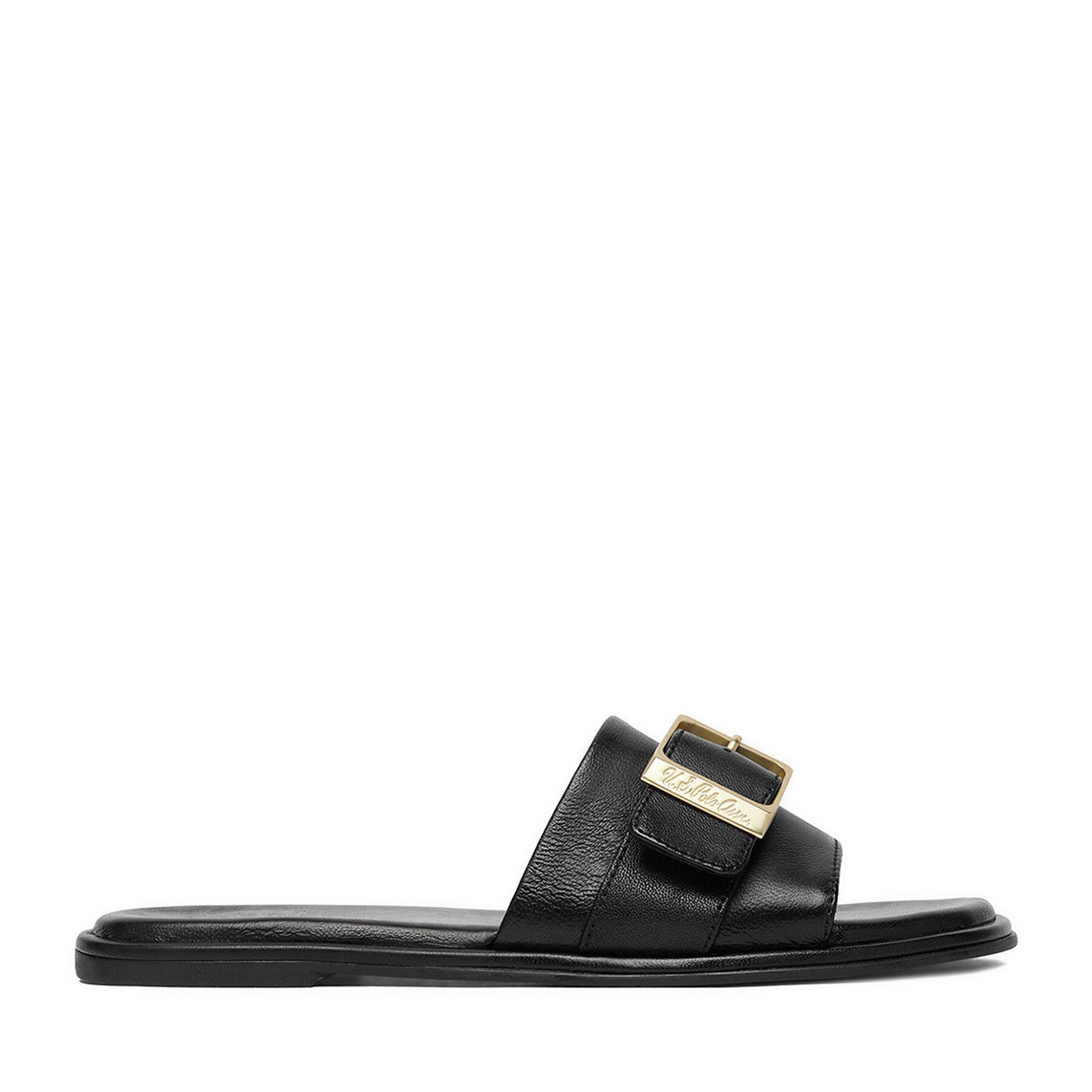 U.S. Polo Assn. US Polo Assn Damen-Flip-Flops, Schwarz Badepantolette
