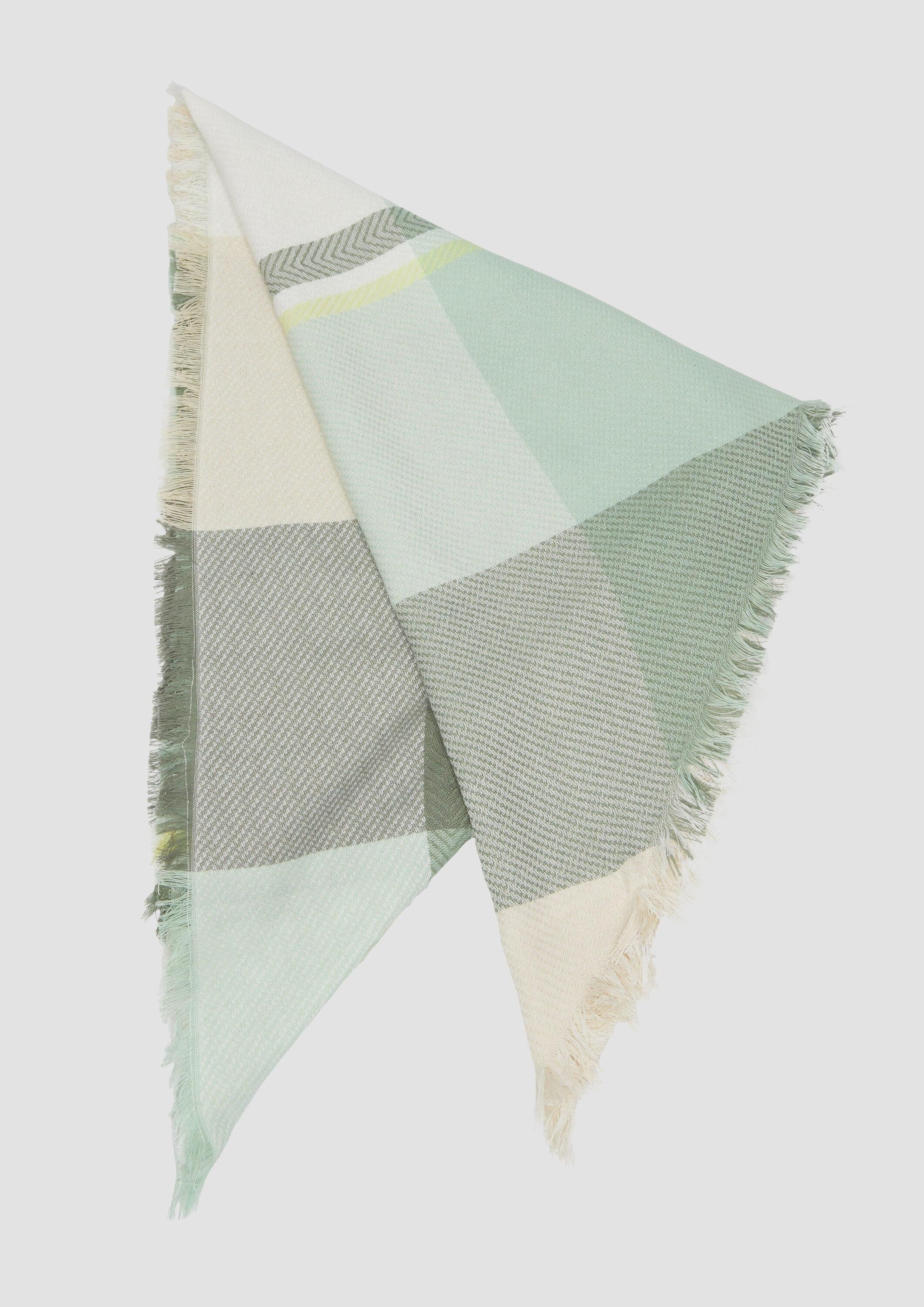 s.Oliver Schal Schal, Dreieckiger Schal aus Viskosemix mit Karomuster günstig online kaufen