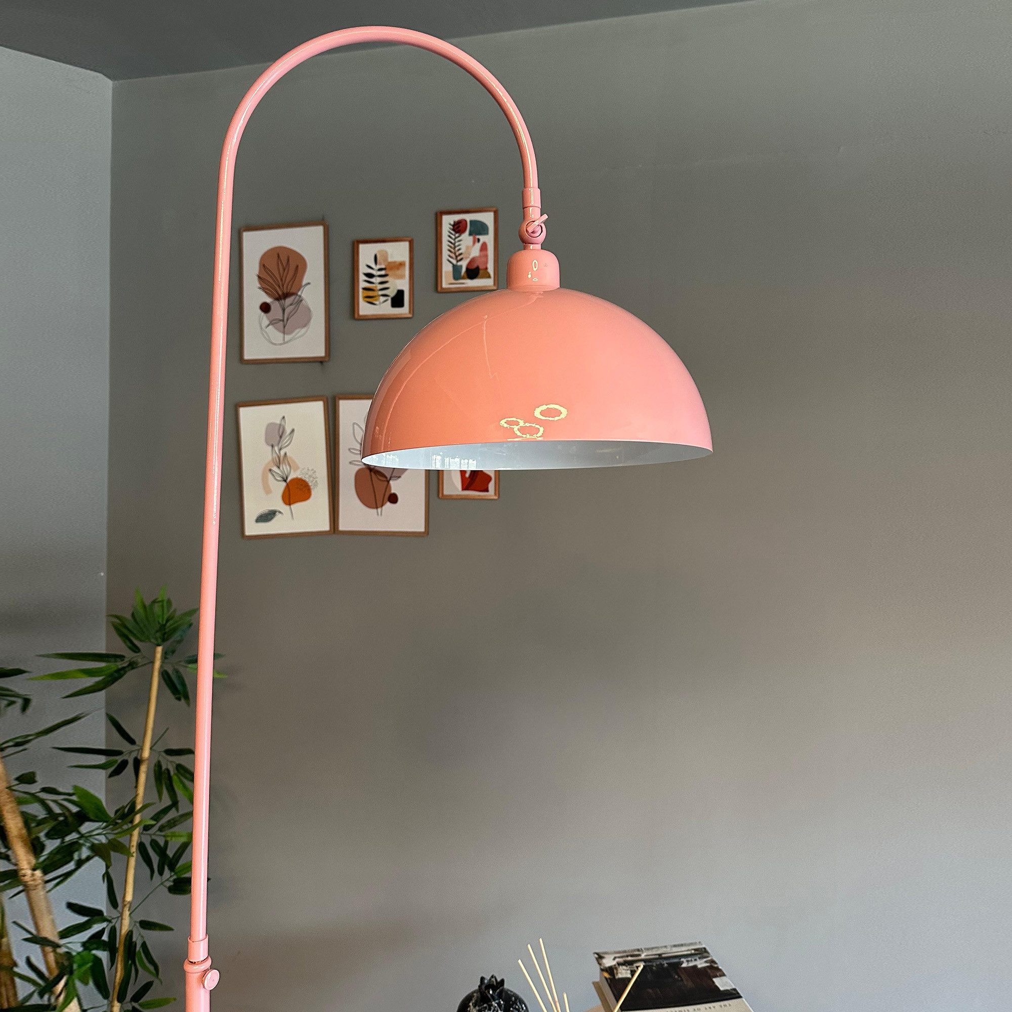 Bamyum Stehlampe Moderne Metall Stehlampe mit Dimmer, ohne Leuchtmittel, verstellbarer Lampenschirm