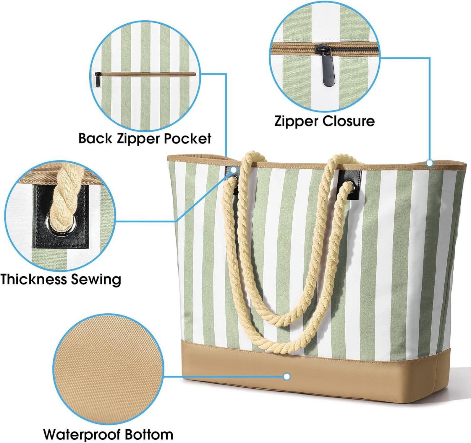 LuxusKollektion Strandtasche Strandtasche Damen XXL wasserdicht günstig online kaufen