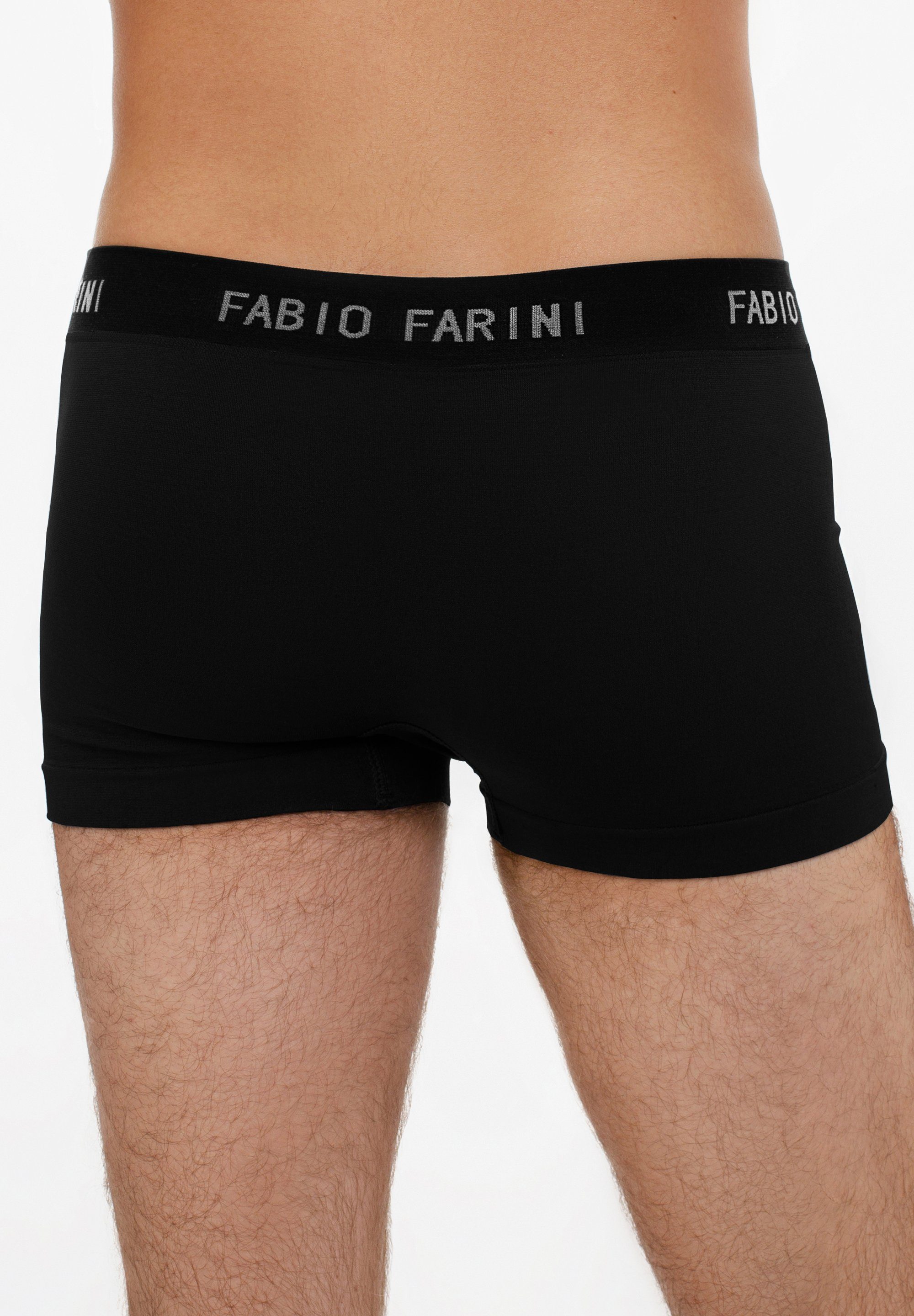 8 sportlichen im aus Farini Fabio Look Männer Set Logoschriftzug mit weicher Microfaser Unterhosen - Herren Retroshorts (4-St) Boxershorts