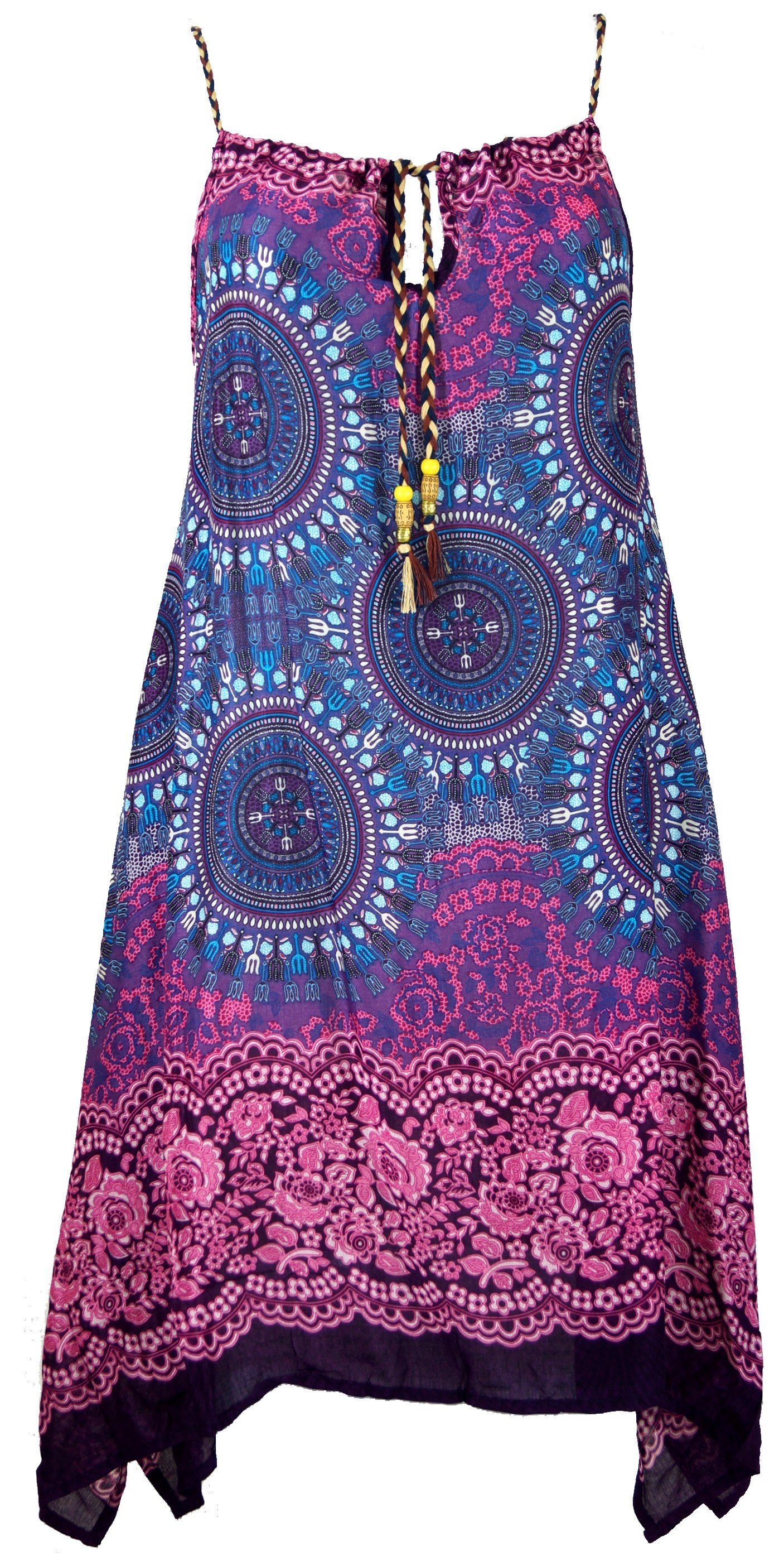 Midikleid Boho Dashiki Midikleid, Trägerkleid,..