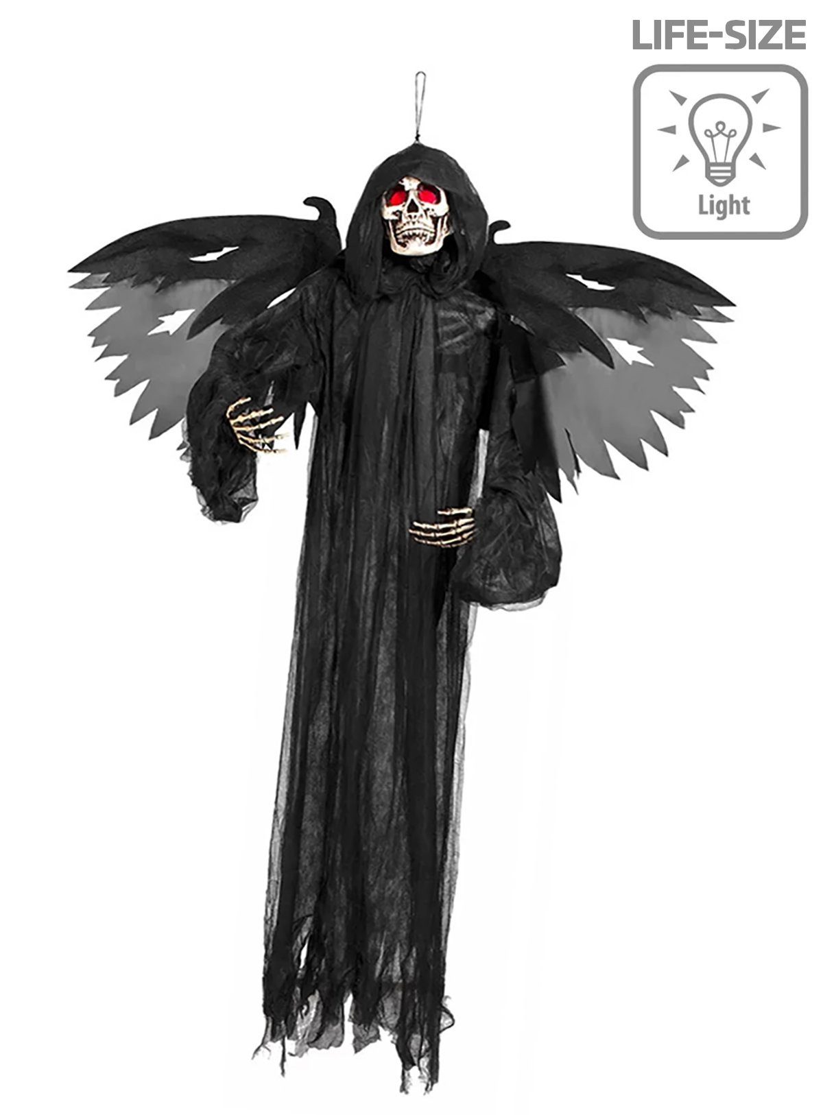 Boland Dekofigur Düsterer Dämon Hängedeko – 165 cm - Halloween Deko, Raumdekoration für Haunted House und Halloweenparty