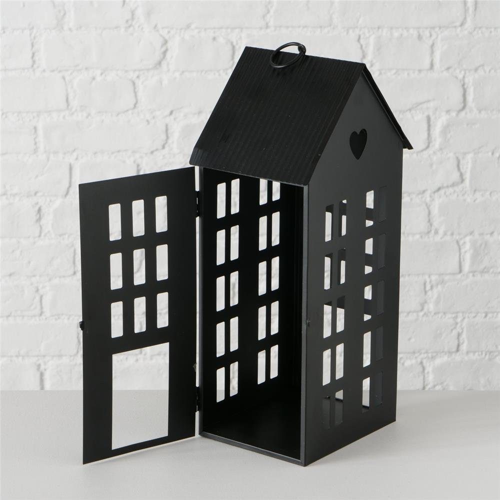 BOLTZE Kerzenlaterne Alamo (Set, 3 St), aus Metall, Schwarz, Hausform, für günstig online kaufen