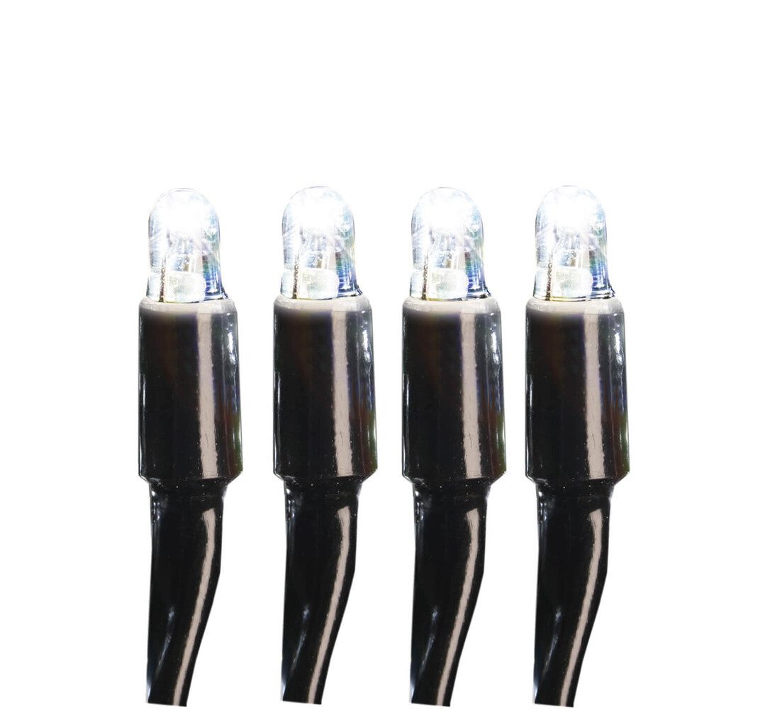 STAR TRADING LED-Lichterkette 50-flammig, schwarz, Eiszapfen, 1,6W, kaltweiß, 66lm, L3000mm