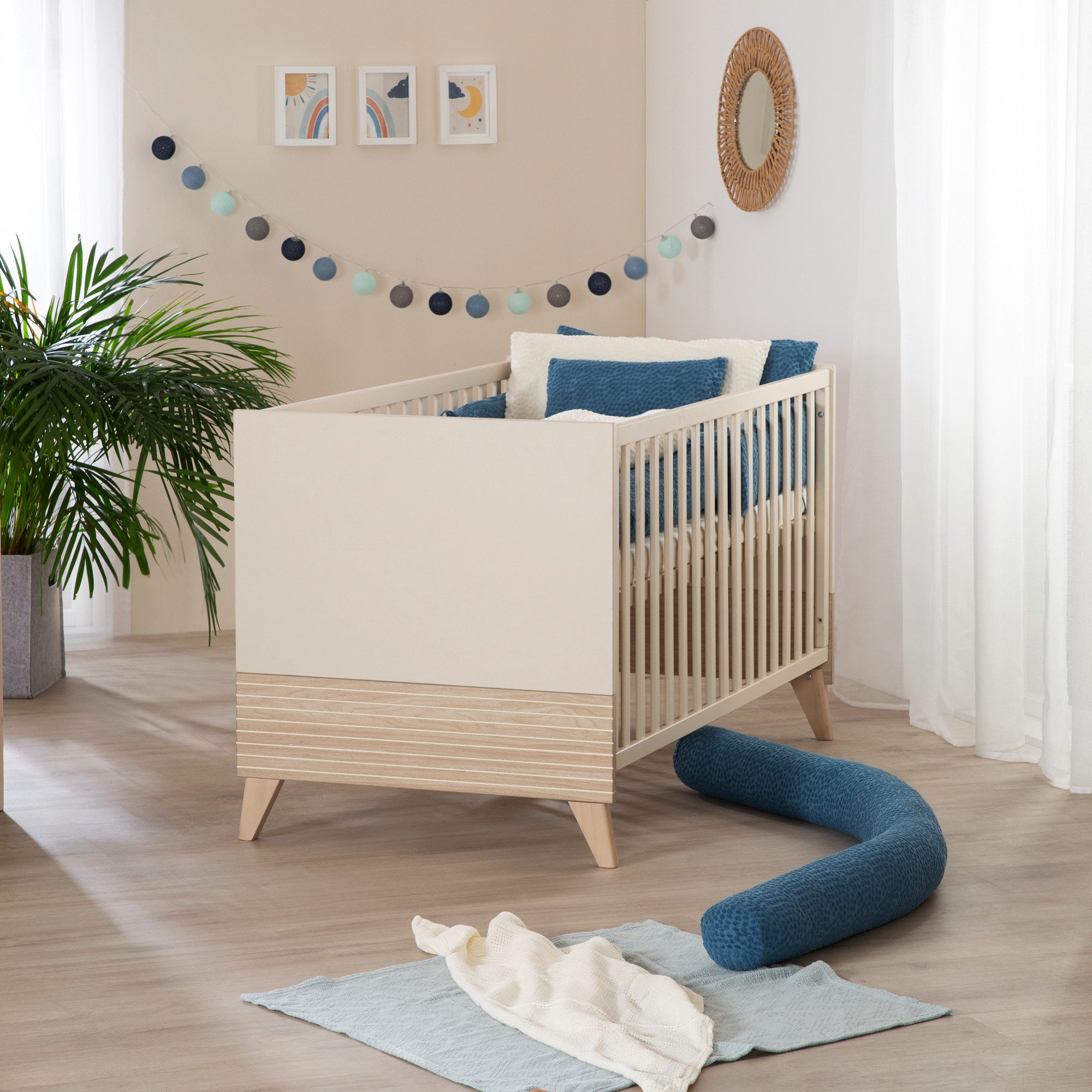 roba® Babybett Sidney 70 x 140 cm - Mitwachsendes Gitterbett mit Füßen aus günstig online kaufen