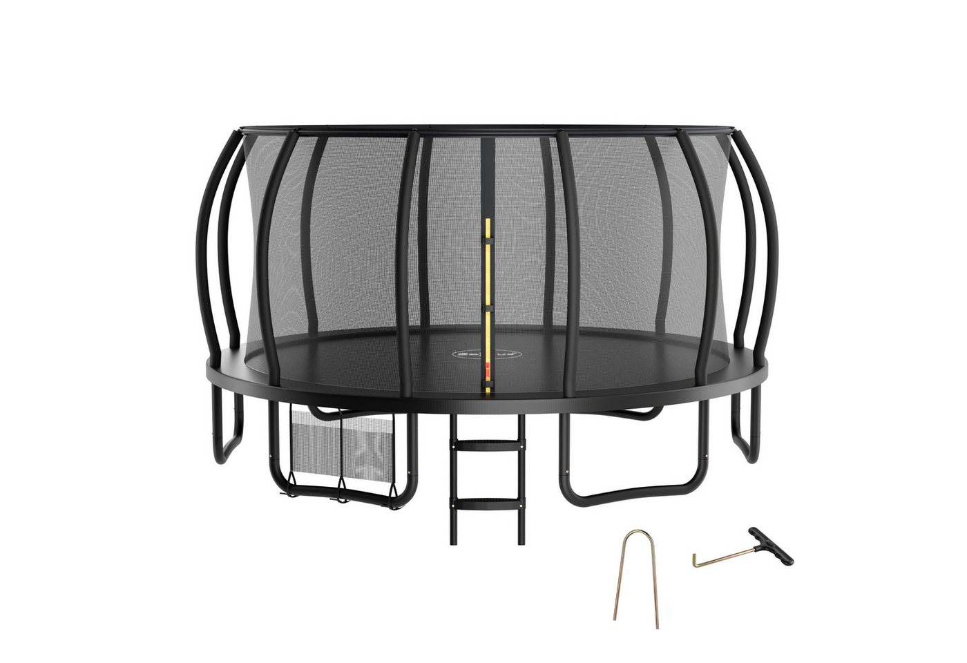 Zelsius Gartentrampolin Trampolin Schwarz Ø 427 cm für den Outdoor-Bereich