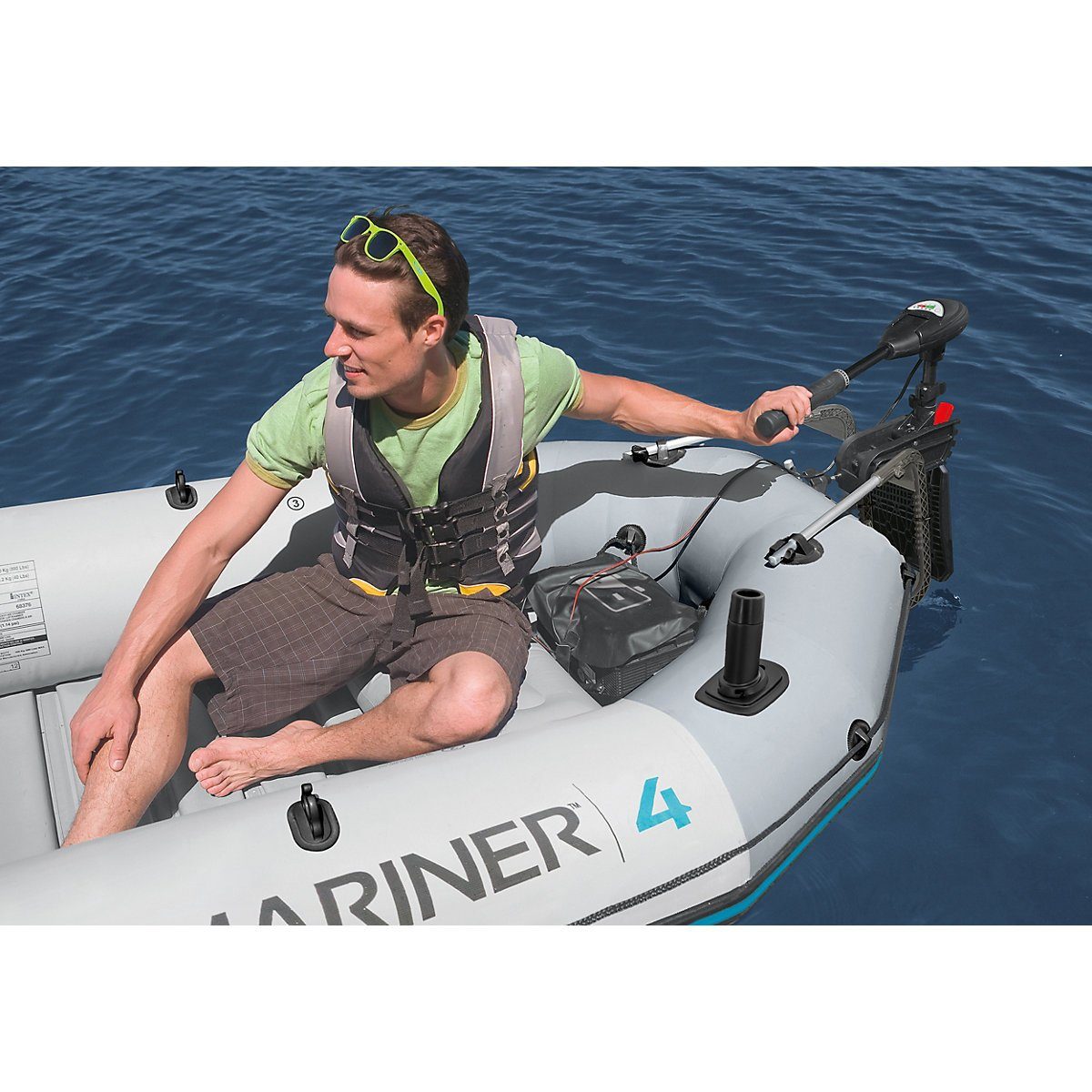 Intex Schlauchboot Schlauchboot Mariner 3 SET inkl. Außenbordmotor + Befestigung