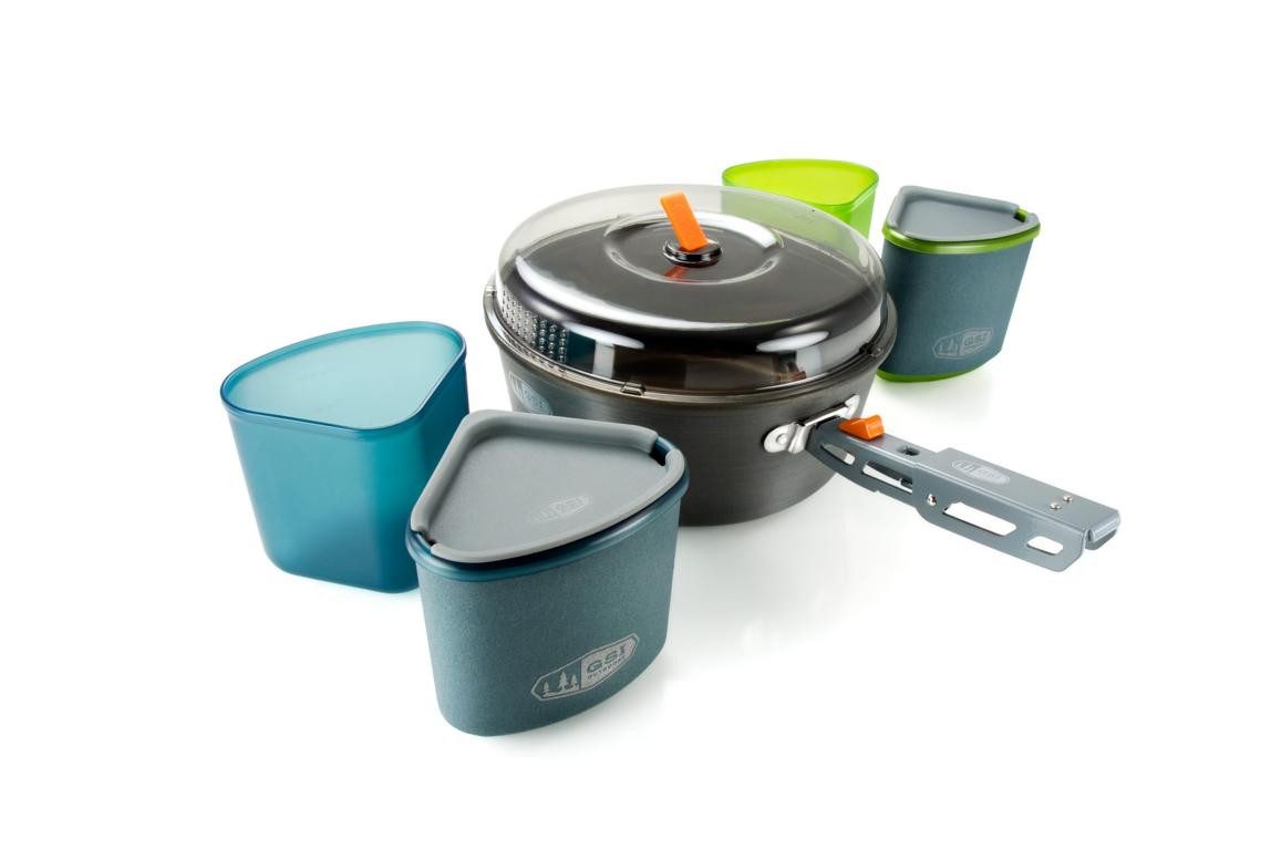 GSI Geschirr-Set GSI Kochtopf-Geschirr-Set "Pinnacle Hiker" für Camping und Trekking, Kochtopf-Geschirr-Set "Pinnacle Hiker" für Camping und Trekking