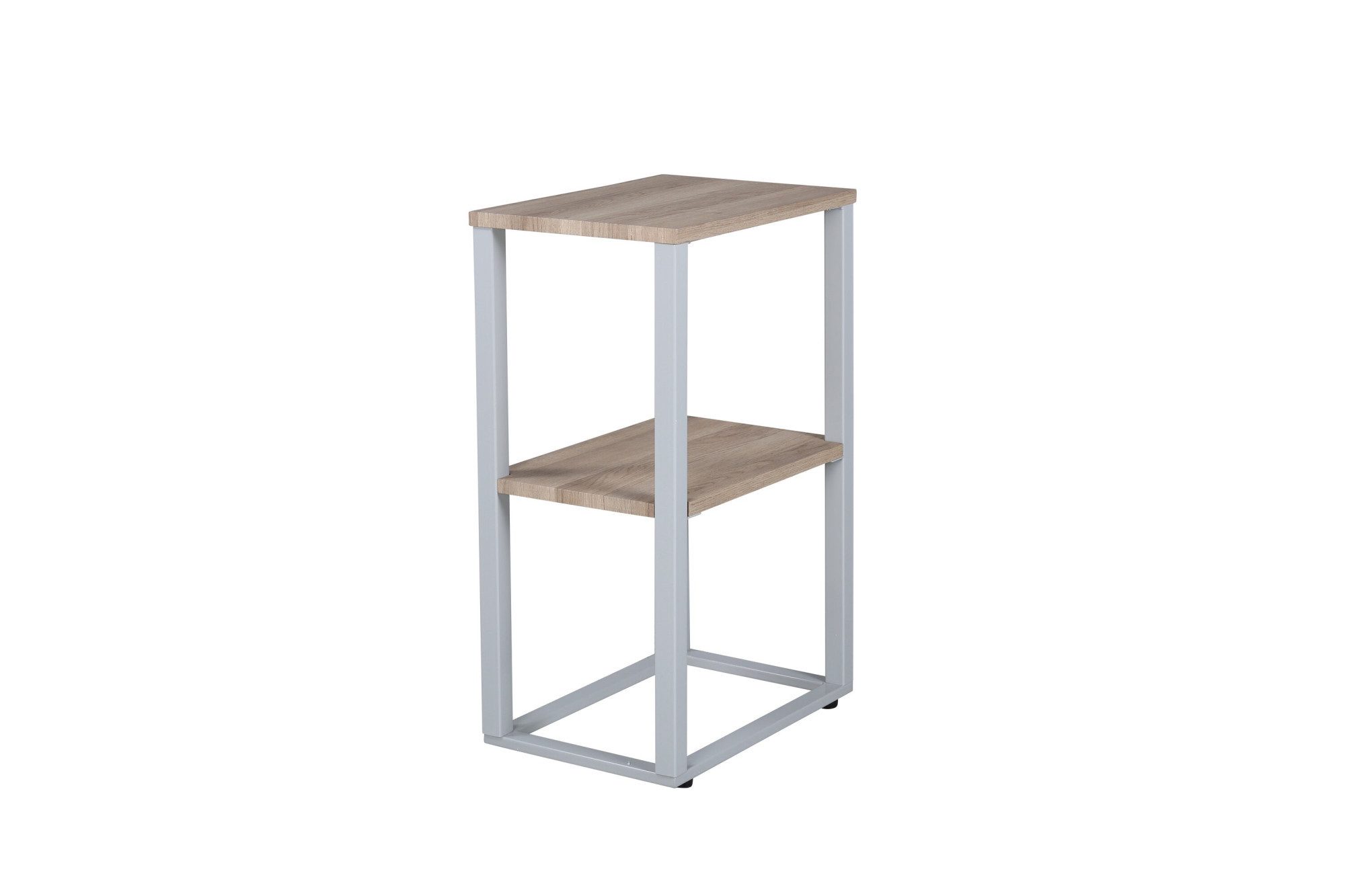 Venture Home Nachttisch Rise, schmaler Nachttisch in heller Eschenoptik, 45 × 30 cm, Schlafzimmertisch, MDF, Papierlaminat, Metallrahmen, schlank, urban