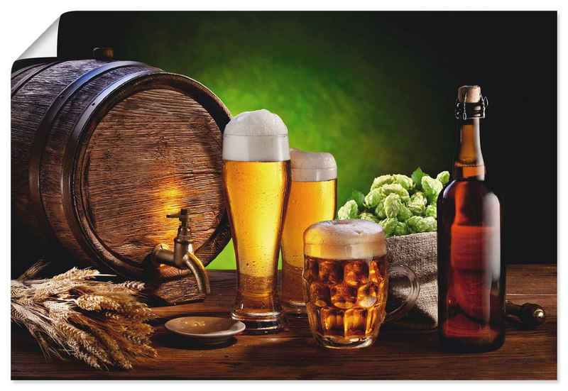 Artland Wandbild Bier Stillleben, Getränke (1 St), als Alubild, Leinwandbild, Wandaufkleber oder Poster in versch. Größen