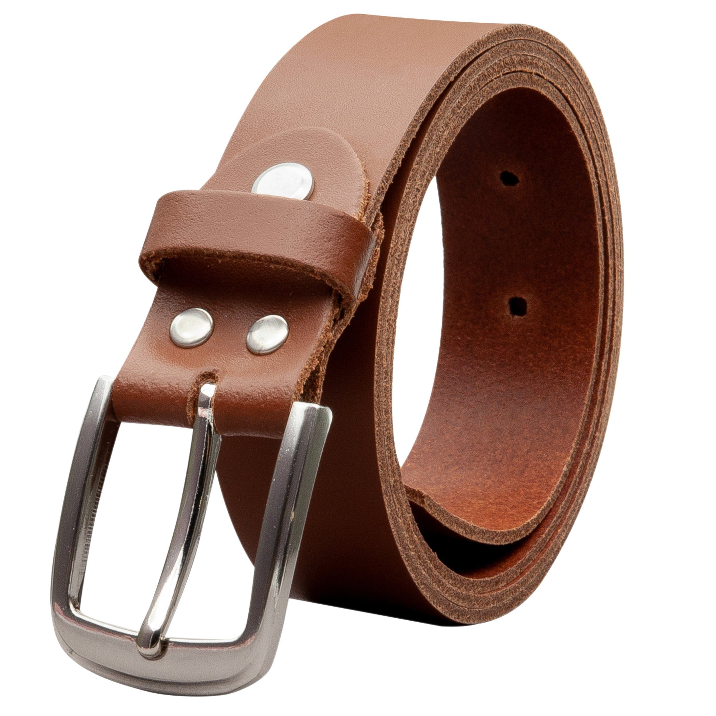COLOGNEBELT Ledergürtel OM315-SL-Hellbraun MADE IN GERMANY, Hellbraun Kürzbar, 100 % Echtleder, Aus einem Stück, Unisex