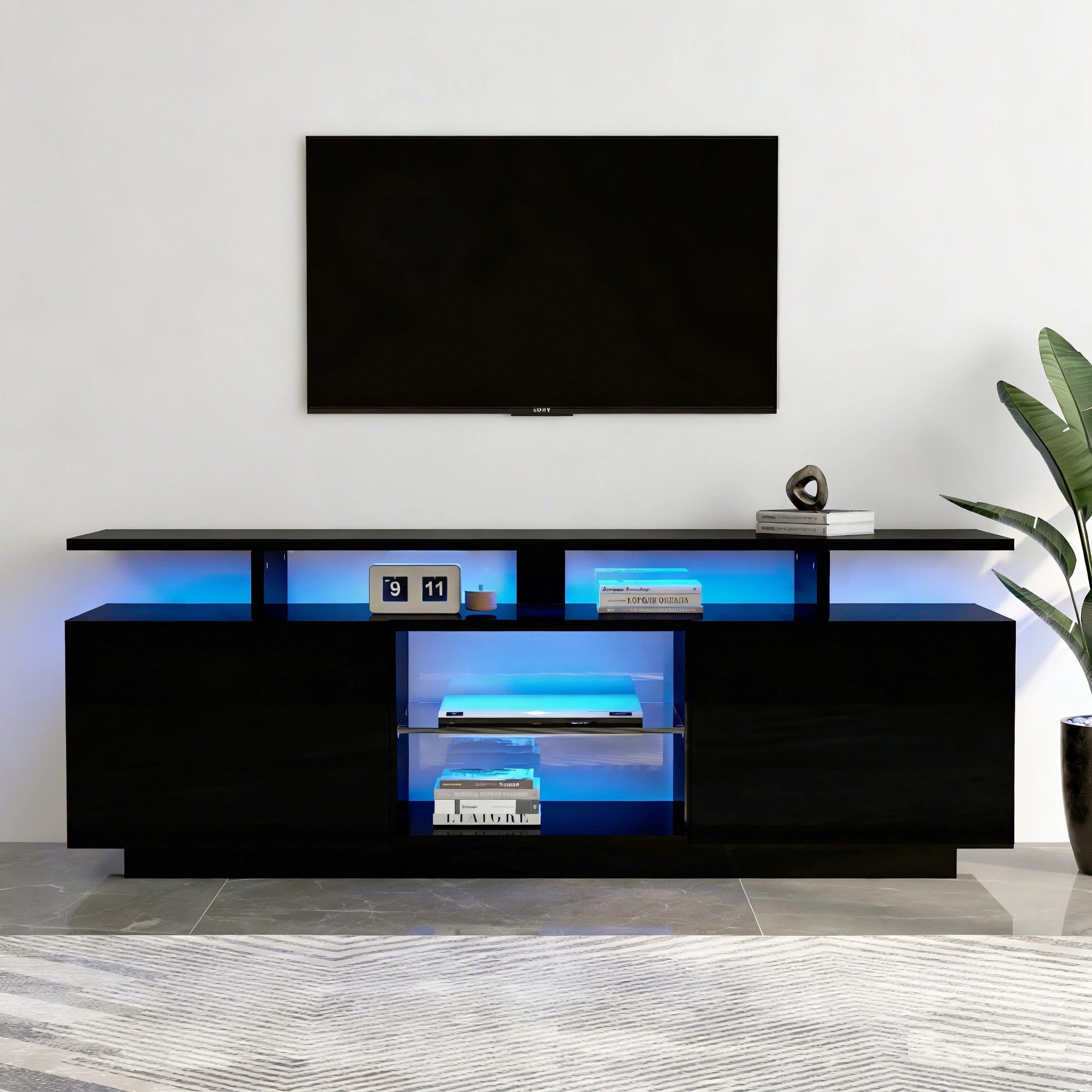 TV-Schrank Lowboard Aufbewahrungsschrank für 60-Zoll-TV