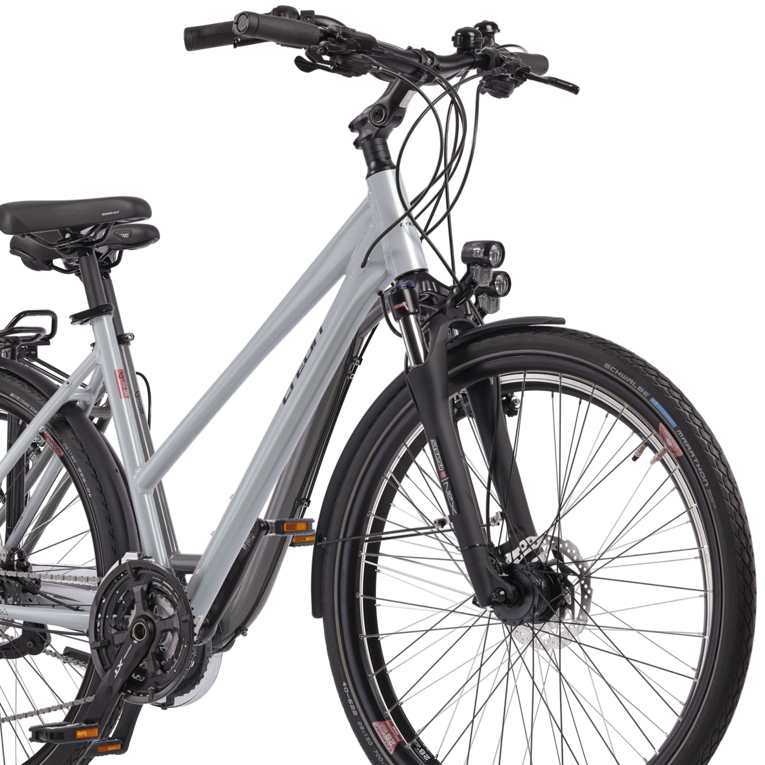 Airtracks Trekkingrad 28 Zoll Damen Trekking Fahrrad QUEST DB LADY Shimano 30 Gang DEORE XT, 30 Gang, Kettenschaltung, (DEORE XT RD-T8000 SGS), Grau - Rahmenhöhen 45cm 50cm 55 cm » Modeljahr 2026 «