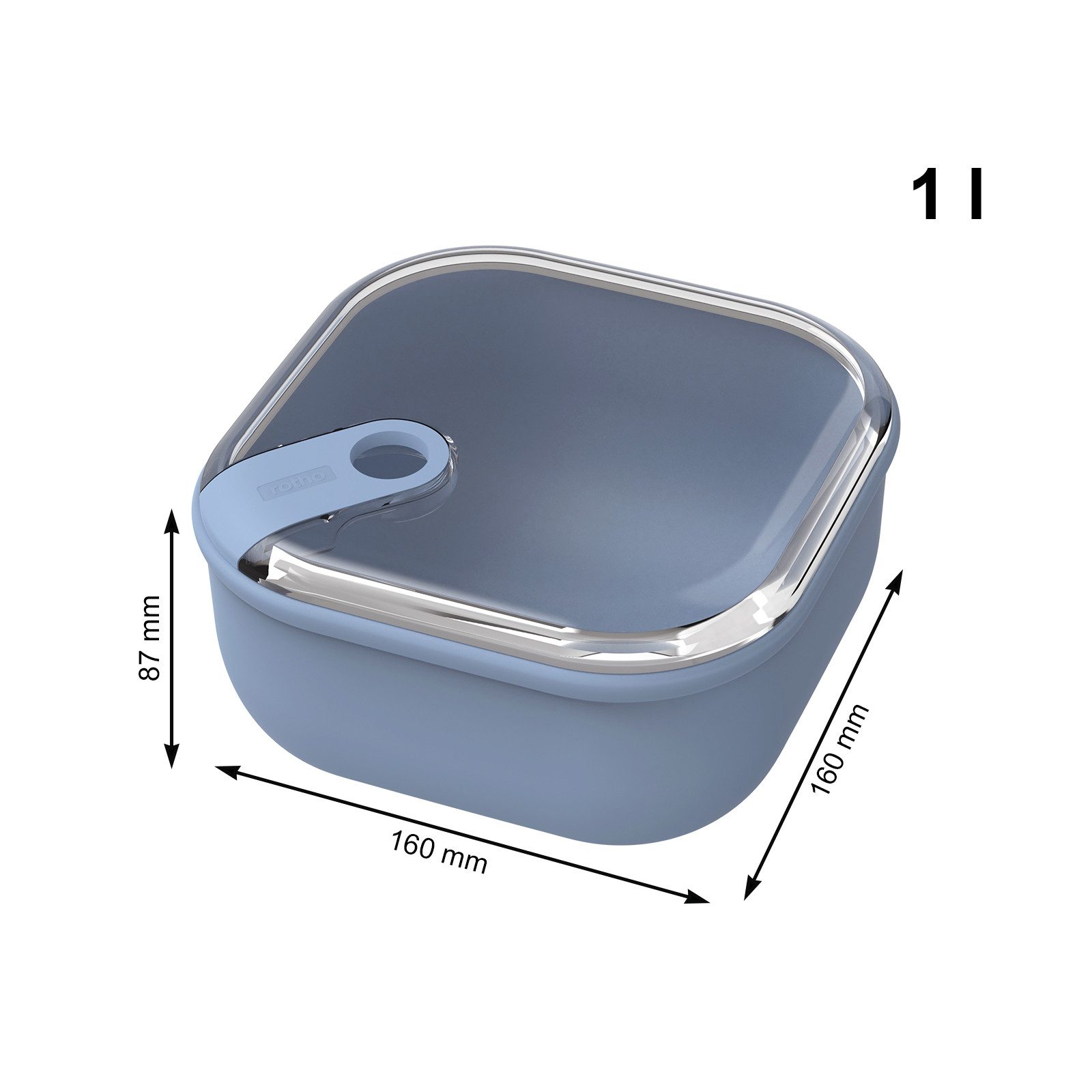 ROTHO Aufbewahrungssystem 3er- Set Lunchboxenset ELA, Lebensmittelechter Kunststoff, (3er-Set, Lunchboxenset), auslaufsicher und luftdicht – Bild 4 von 5