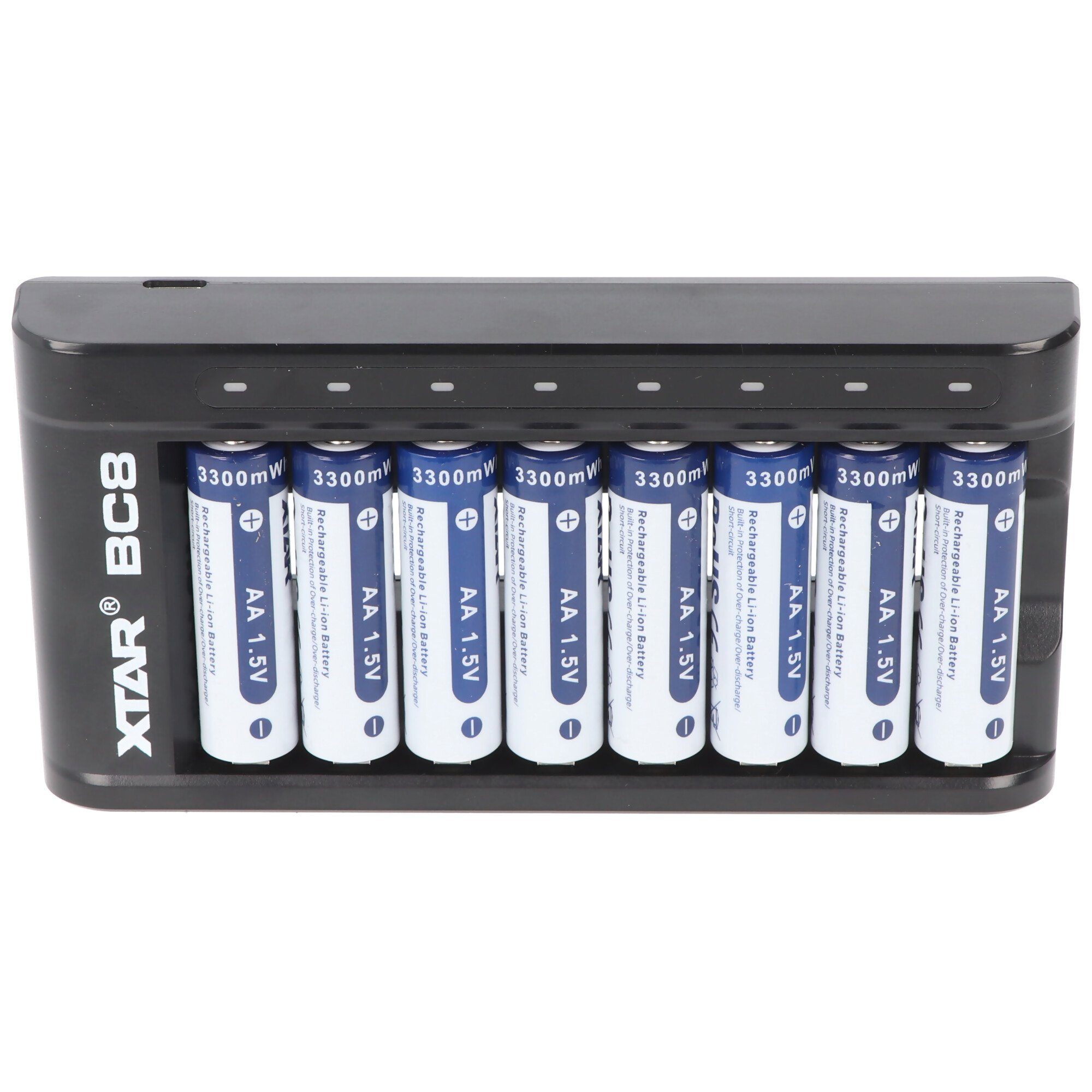 XTAR BC8 Schnell-Ladegerät für Li-Ion 1.5V Akku und 1,5V NiMH 1,2V Akkus A Rundzellen-Lader