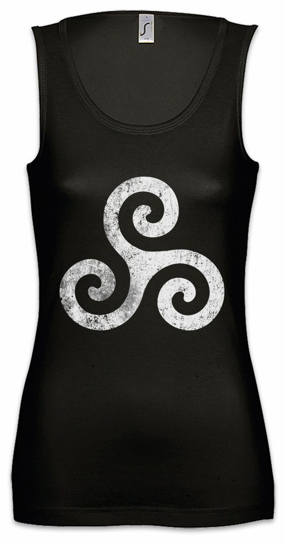 Tanktop Triskelion Symbol I Ärmelloses Damen T-Shirt Nordic Celtic Kelten