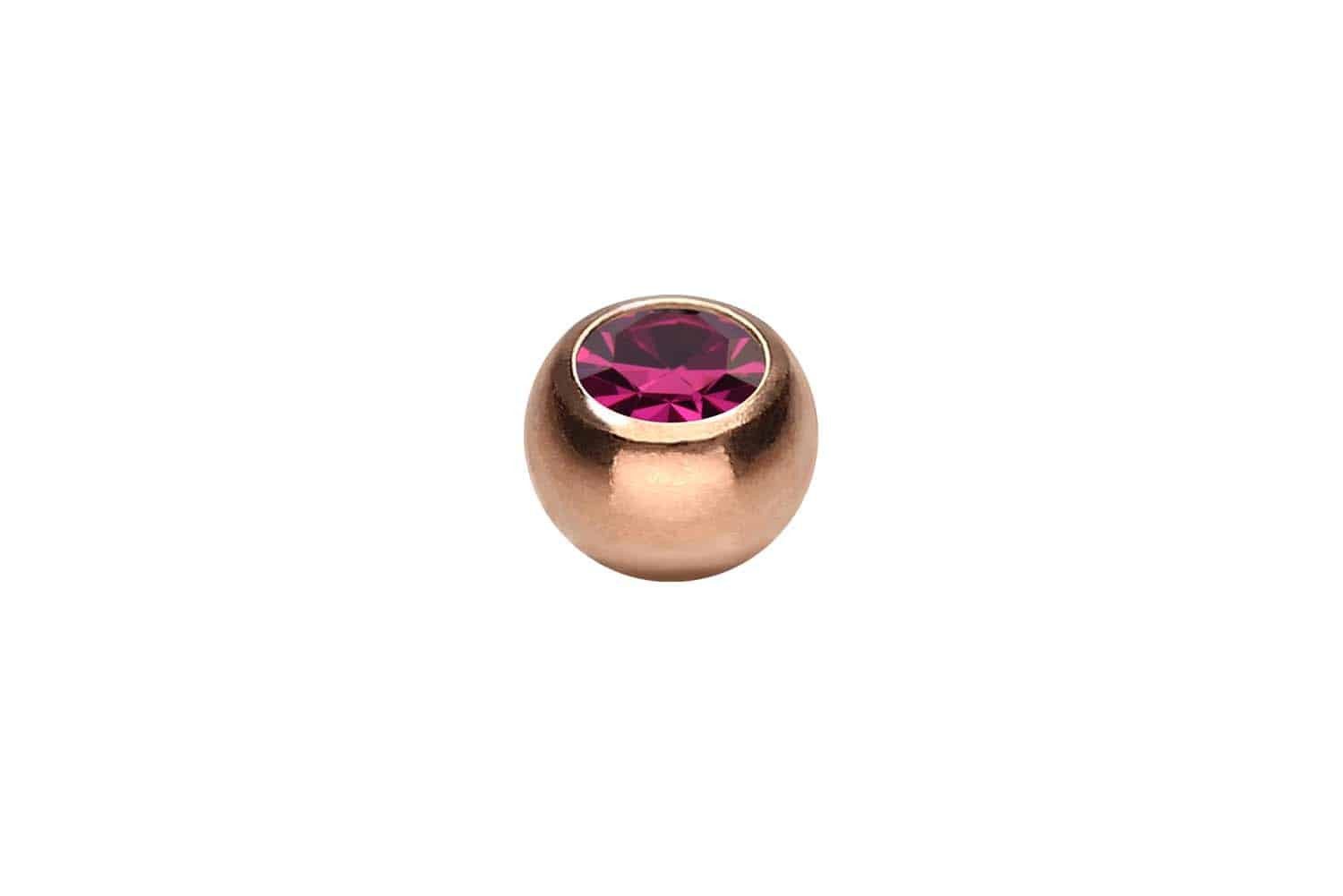 PIERCINGLINE Piercing-Set Chirurgenstahl Schraubkugel KRISTALL (Schraub-Aufsätze, 1-tlg)