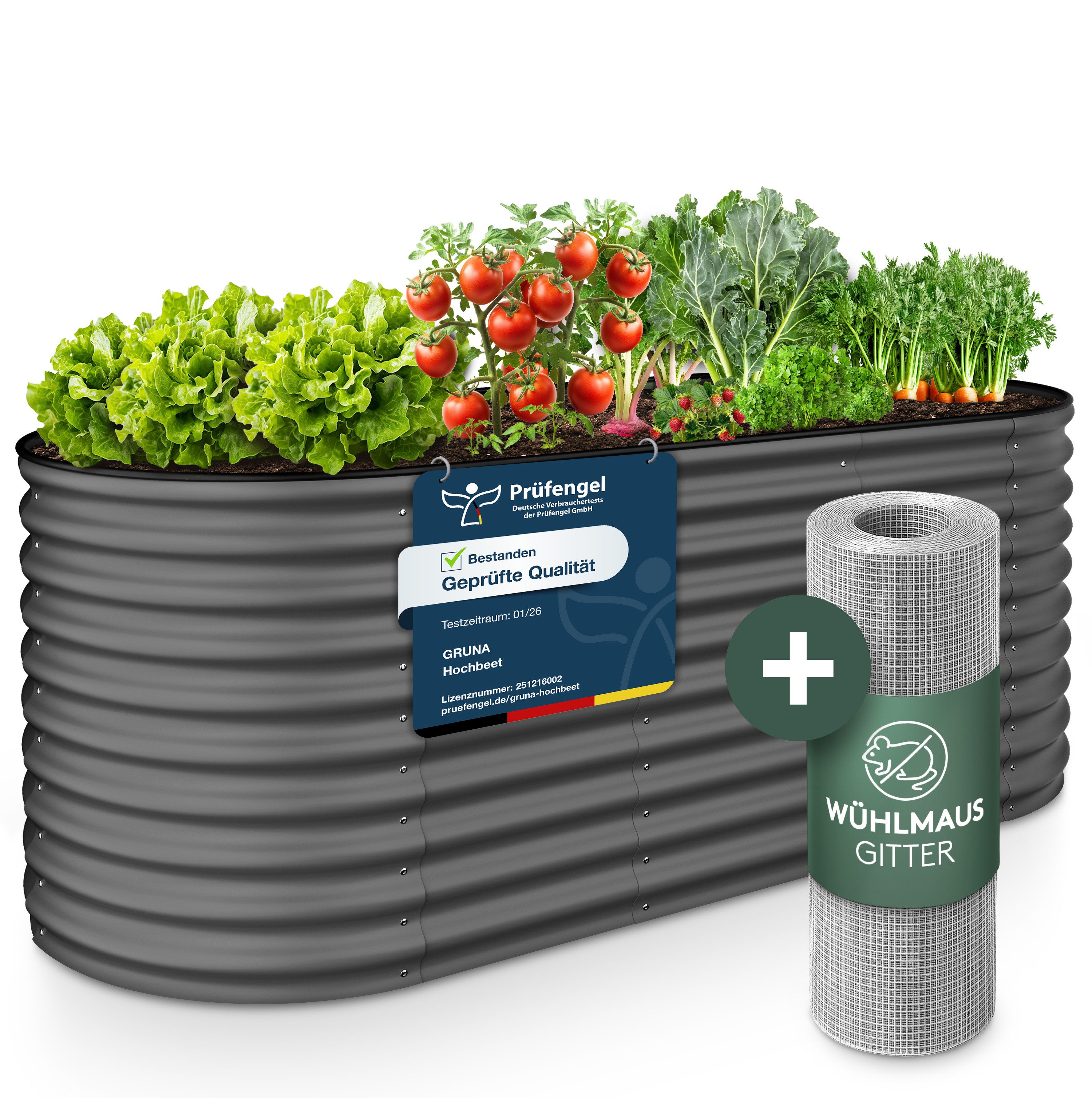 GRUNA Hochbeet GRUNA - Hochbeet Metall I 6 in 1 Modular Hochbeete-Kit