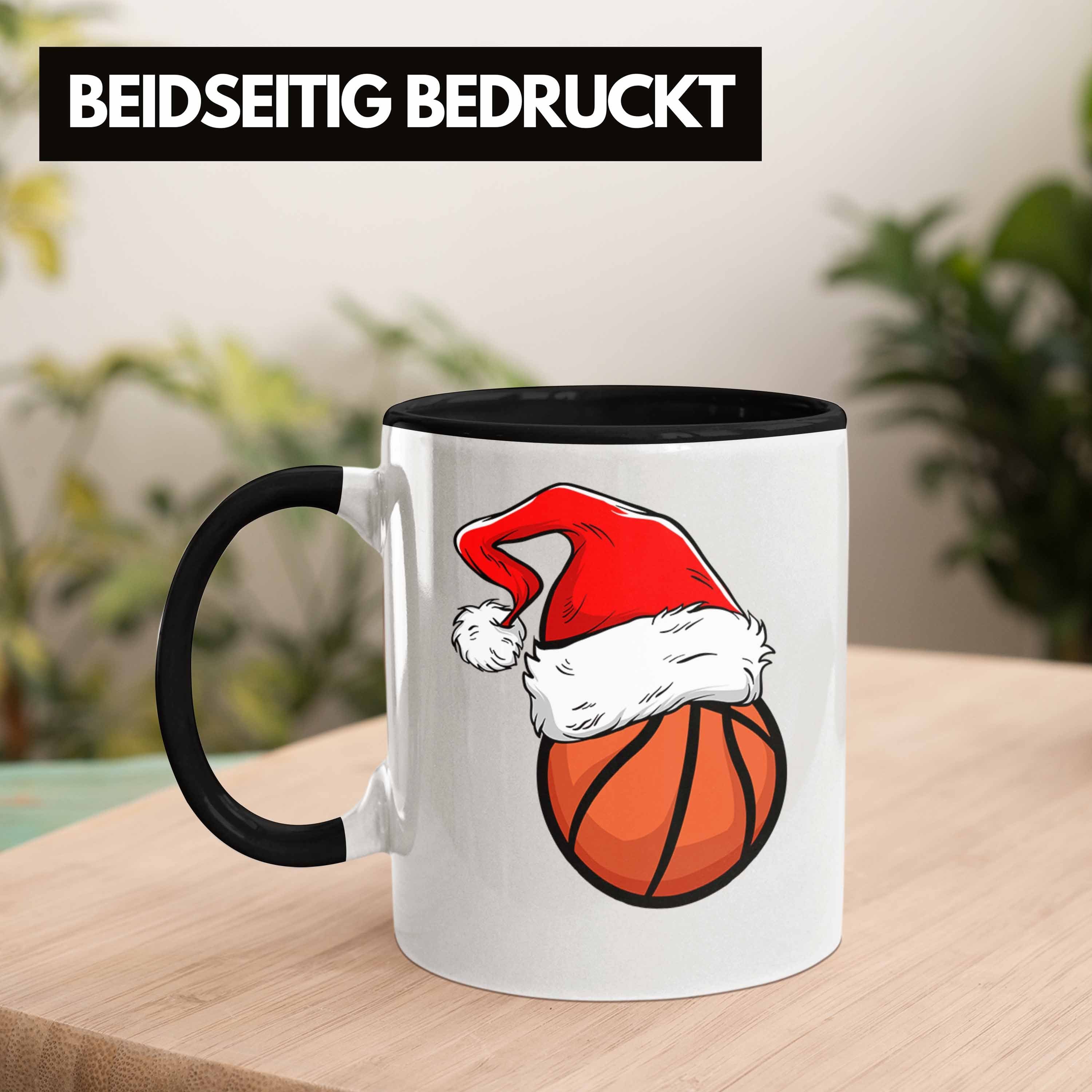 Schwarz Tasse Geschenk Basketballspieler Trendation Weihnachten Tasse - Geschenkidee Trendation Basketball