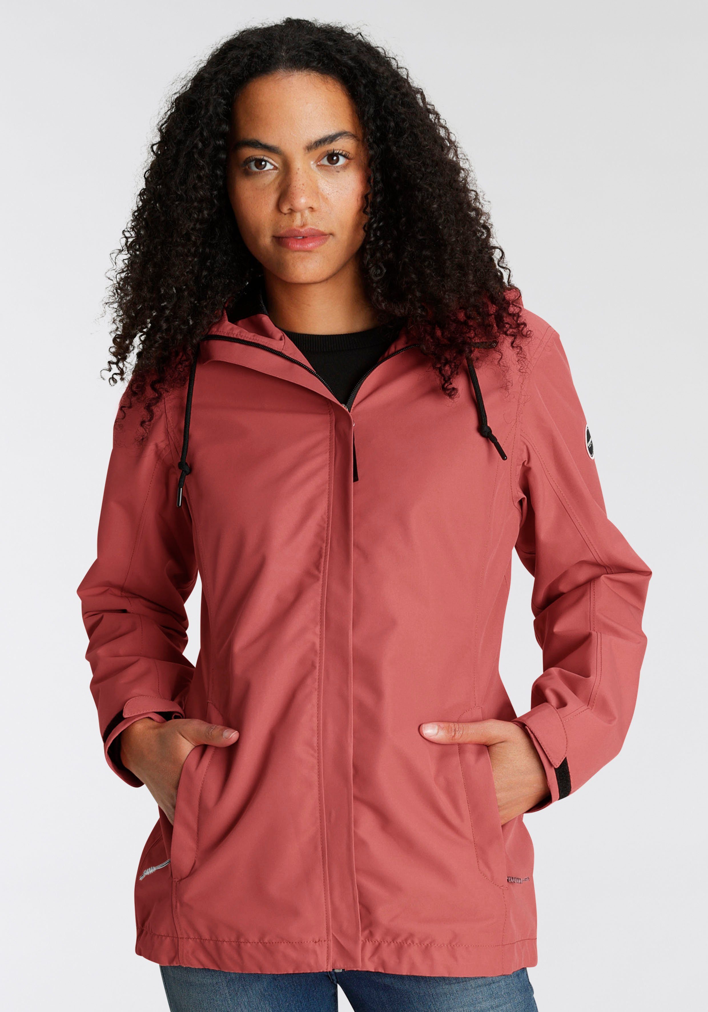 D Winddicht FUNKTIONSJACKE Wasserdicht ADENAU Funktionsjacke & coral-red Icepeak