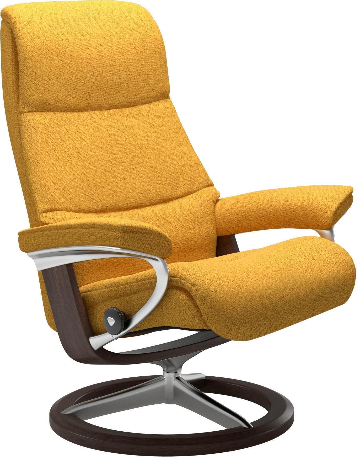 Stressless® S,Gestell Größe mit Hocker), (Set, Relaxsessel Relaxsessel Base, Wenge mit Signature View