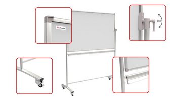 ALLboards Tafel ALLboards Mobiles Whiteboard – Fürs Büro Schreibfläche 220x120cm
