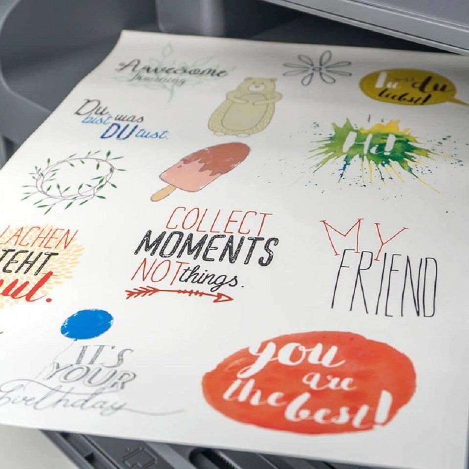 Skullpaper Dekorationsfolie Premium Wasserschiebefolie für Laserdrucker, (8St), bestempelbar