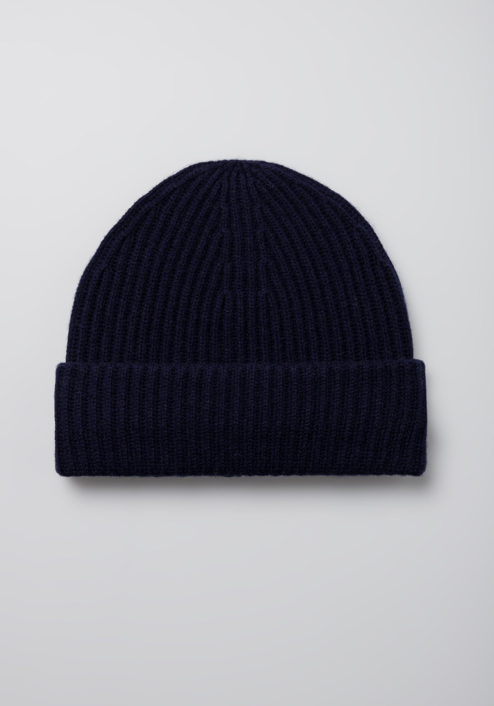 Style & Republic Beanie Gerippte Mütze aus Merinowolle und Kaschmir