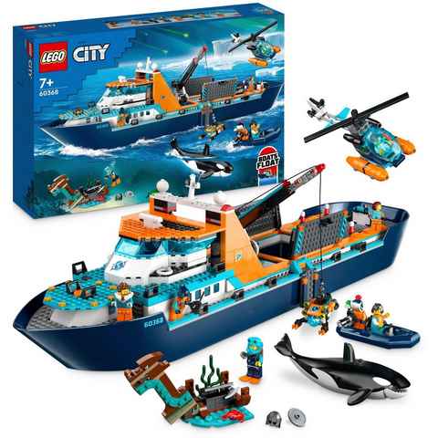 LEGO® Konstruktionsspielsteine Arktis-Forschungsschiff (60368), LEGO® City, (815 St), Made in Europe