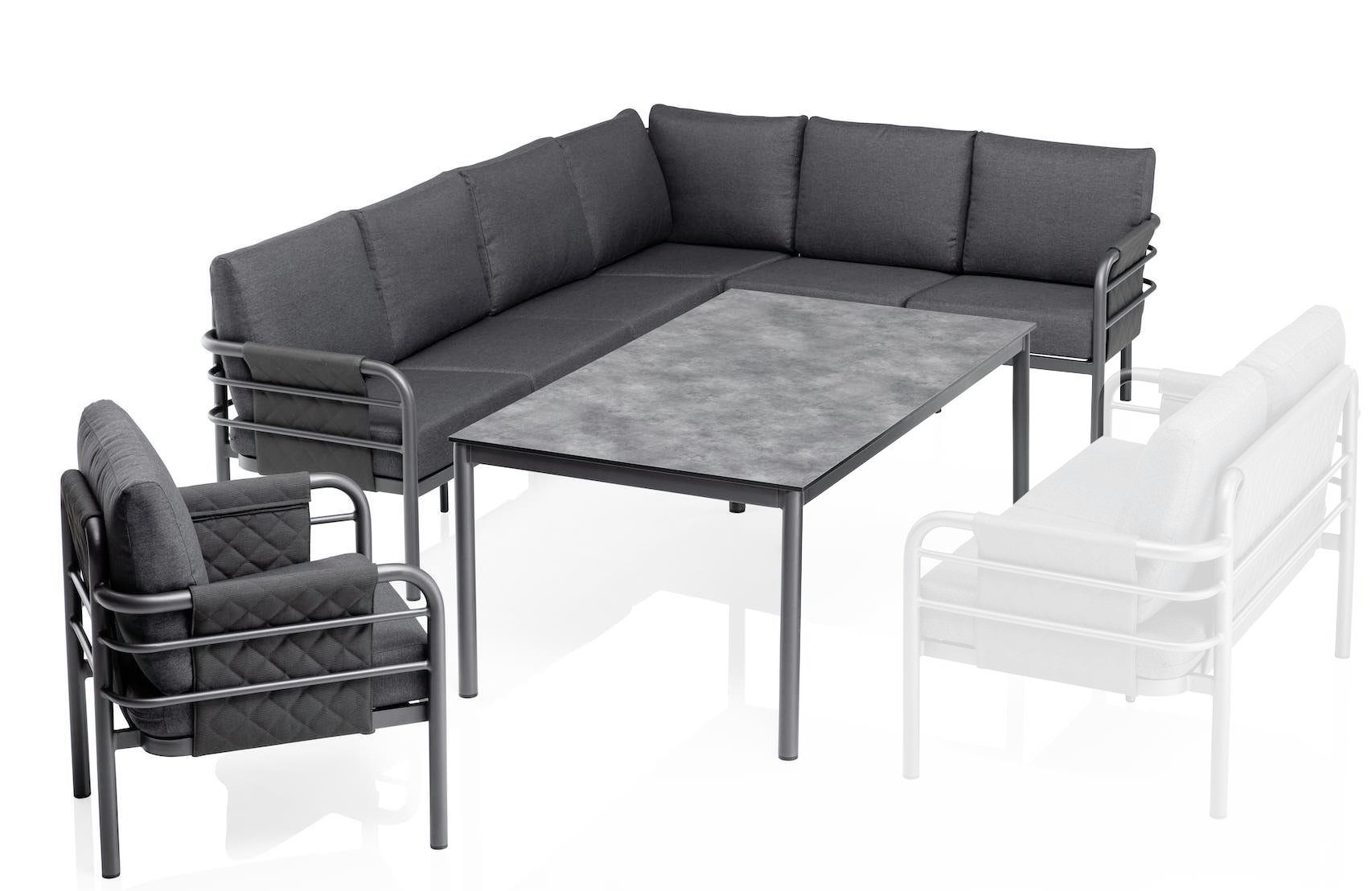 KETTLER Gartenlounge-Set Kettler Wire Lounge - Gartenlounge mit Sessel &  Tisch