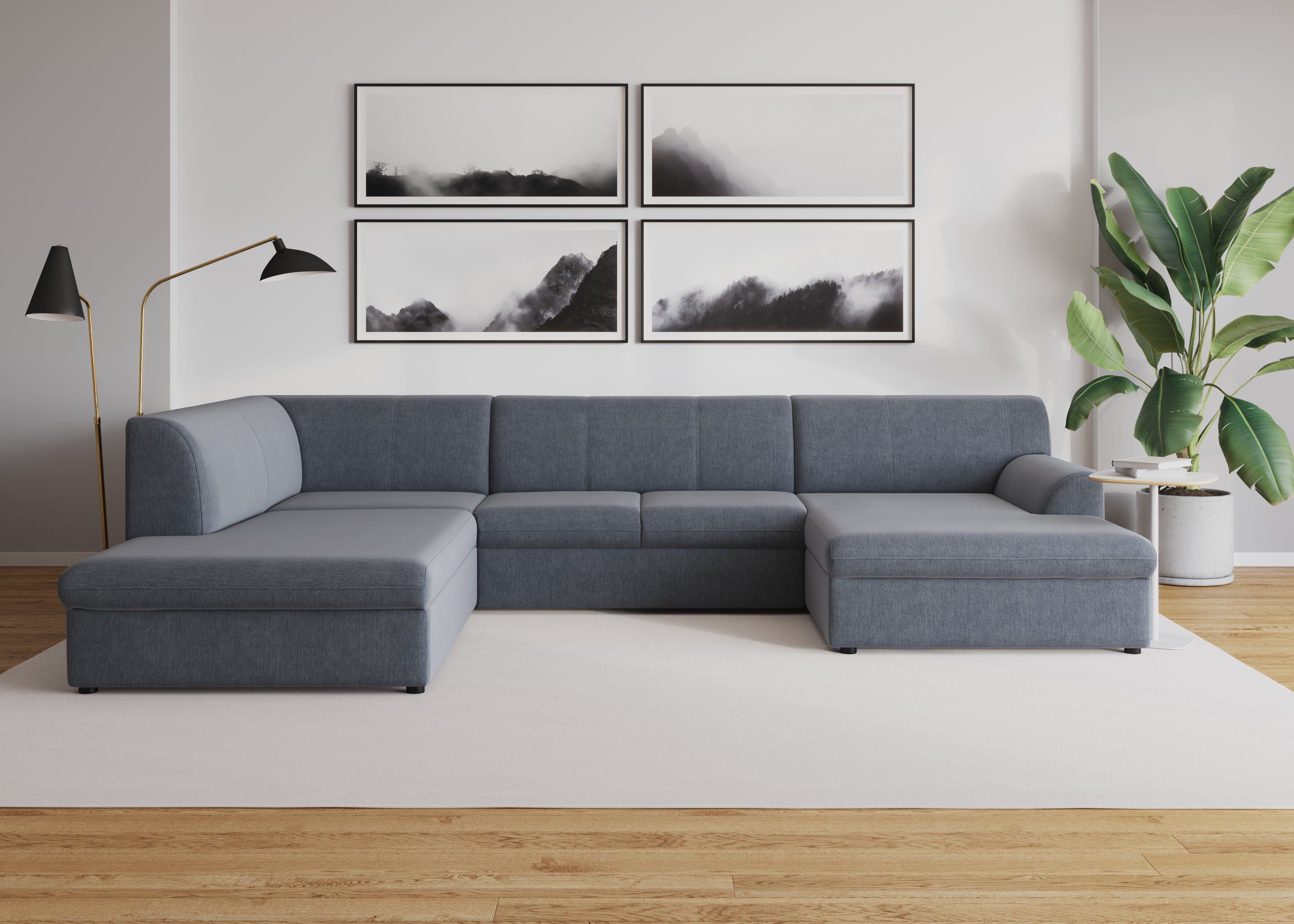 DOMO collection Wohnlandschaft "Topper, elegant und zeitlos, komfortabel, U günstig online kaufen