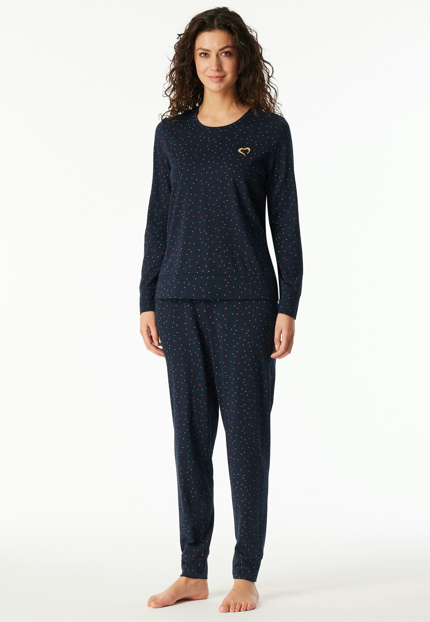 Schiesser Schlafanzug Family (2 tlg., 0) Langarm, Baumwolle, Rundhalsaussch günstig online kaufen