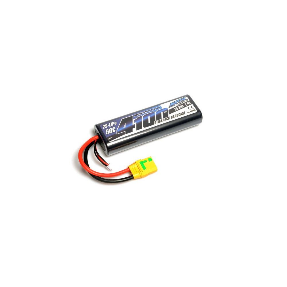 LRP Modellbausatz ANTIX by LRP 4100 - 7.4V - 50C LiPo Car Stickpack Hardcase - XT90 Plug