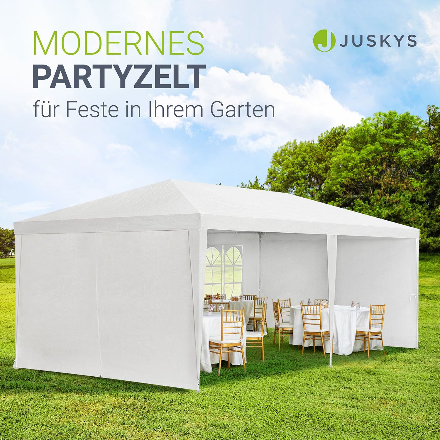 Juskys Partyzelt Partyzelt, mit 6 Seitenteilen, 18 m² große Grundfläche, ab günstig online kaufen