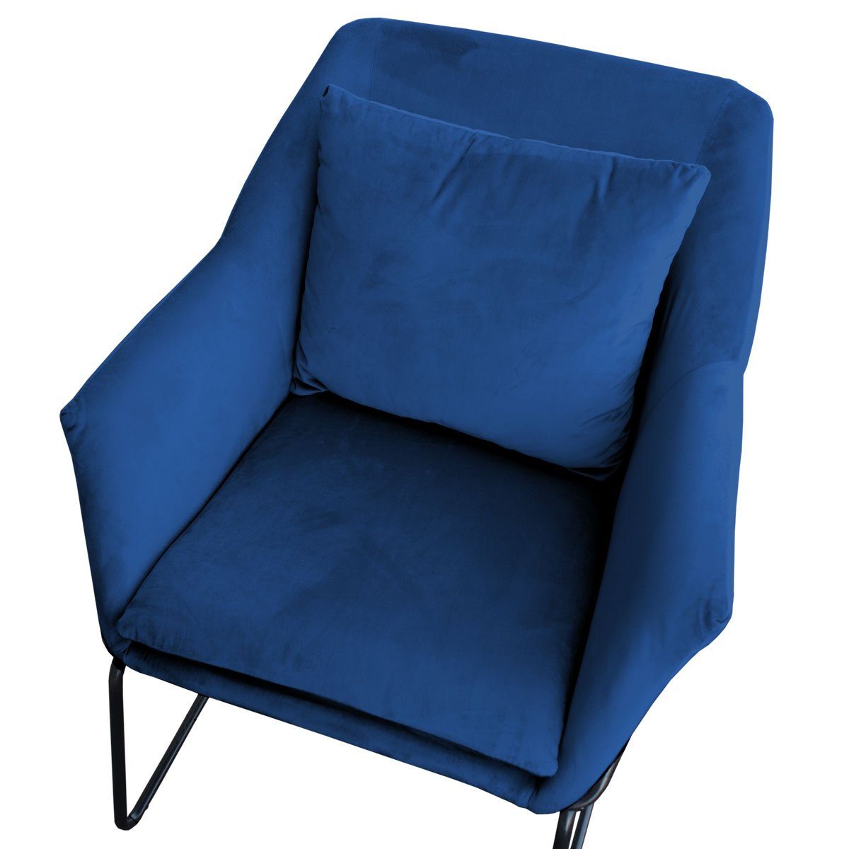 stabiler Kissenbezug, Blau gepolstert, SVITA JOSIE großzügig | Blau Sessel (Loungesessel), Stand abnehmbarer