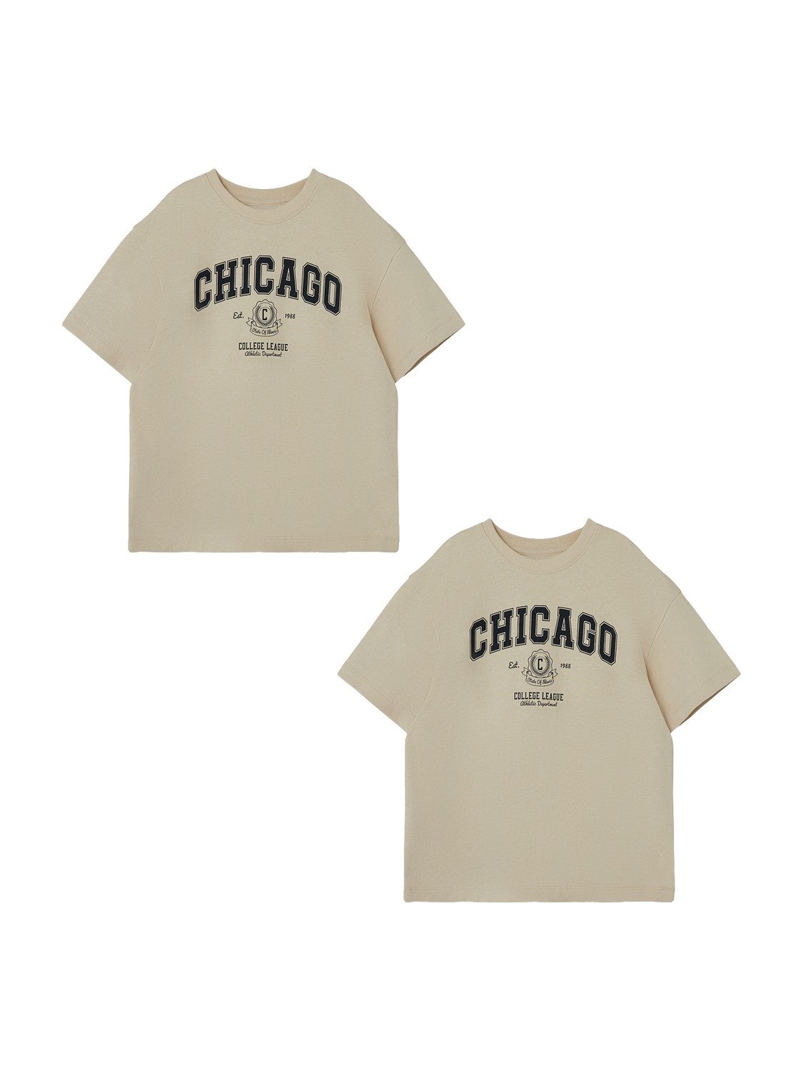 Name It T-Shirt T-Shirt 2er-Set Kurzarm Baumwolle Shirt (2-tlg) 7517 in Beige-2