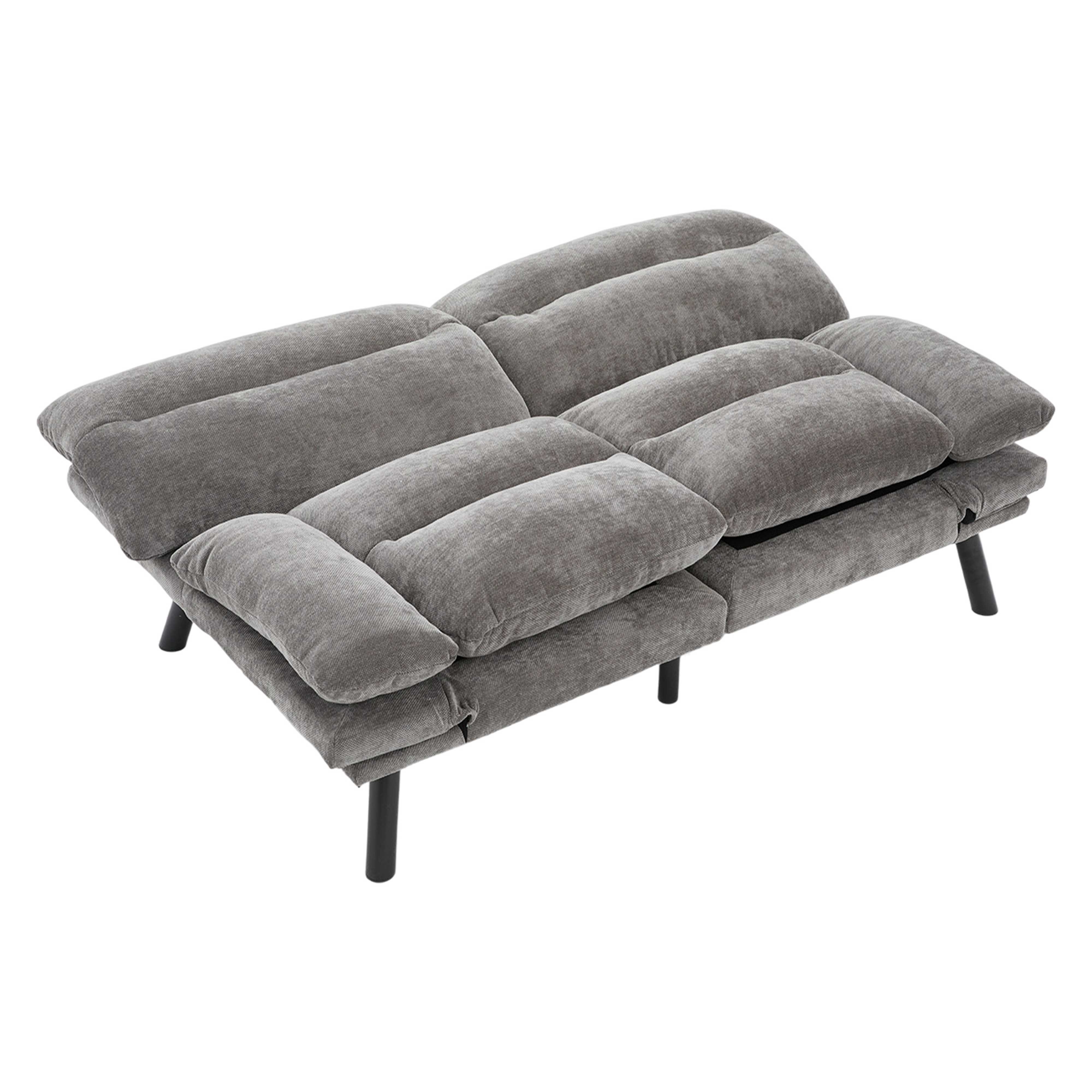 BlingBin 2-Sitzer Chenille-Zweisitzer, Verstellbares 2-Sitzer-Sofa aus Mikr günstig online kaufen