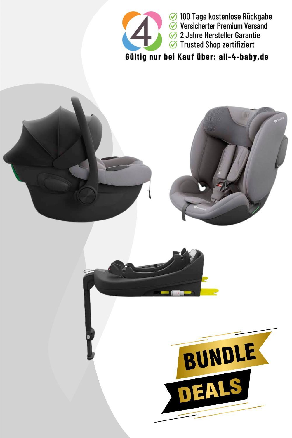 Kinderkraft Babyschale Endura Safe Modular System (Babyschale, Kindersitz und Isofix Base)