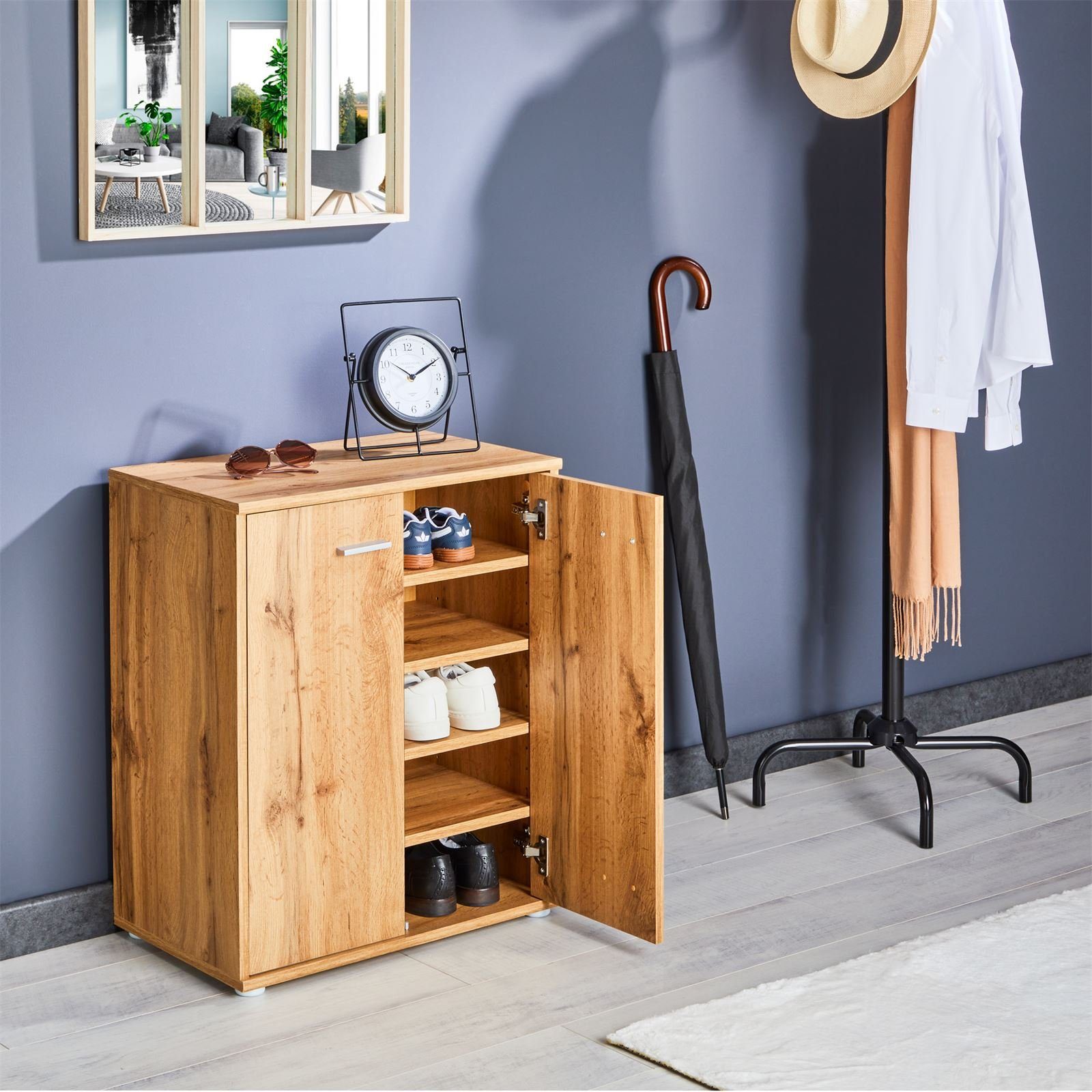 CARO-Möbel Schuhschrank LENNIS Schuhschrank Schuhkommode Aufbewahrung günstig online kaufen