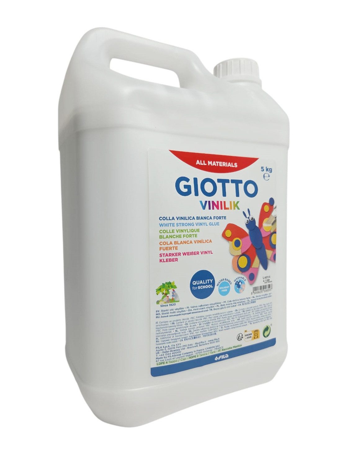 GIOTTO Ремесленный клей Giotto Vinylkleber weiß 5kg Behälter - Hochfester Клей für Basteln