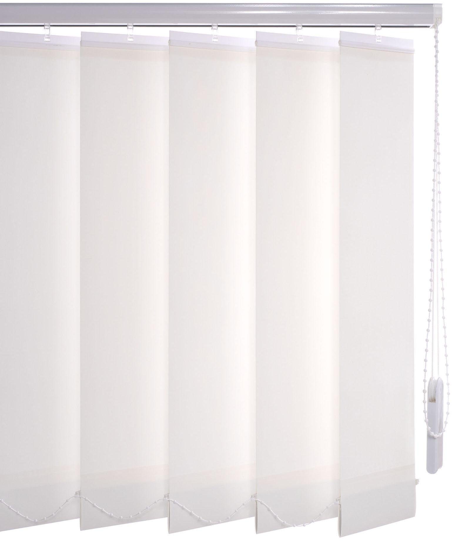 Lamellenvorhang Vertikalanlage 89 mm, Liedeco, mit Bohren weiß