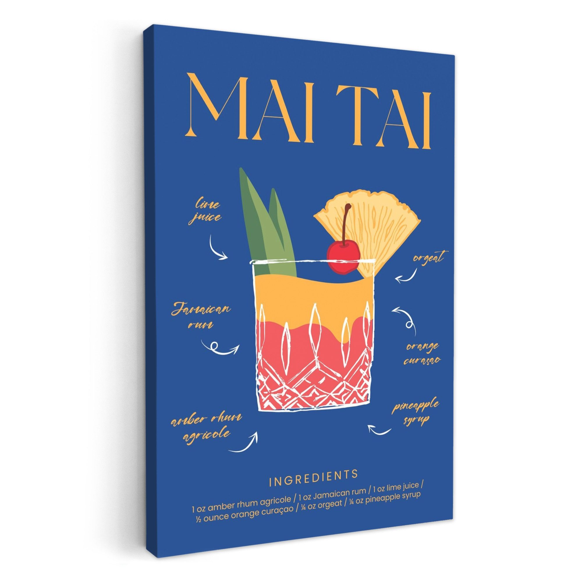 OneMillionCanvasses® Leinwandbild Cocktail - Mai Tai günstig online kaufen